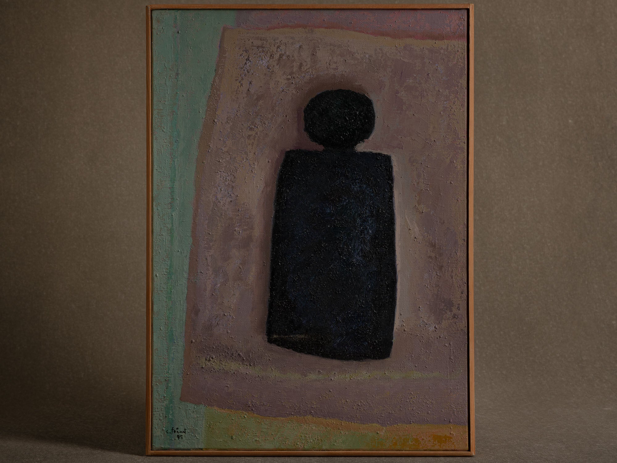 Vie silencieuse, huile sur toile de Claude Foënet, France (1995)..Silent life, oil on canvas by Claude Foënet, France (1995)