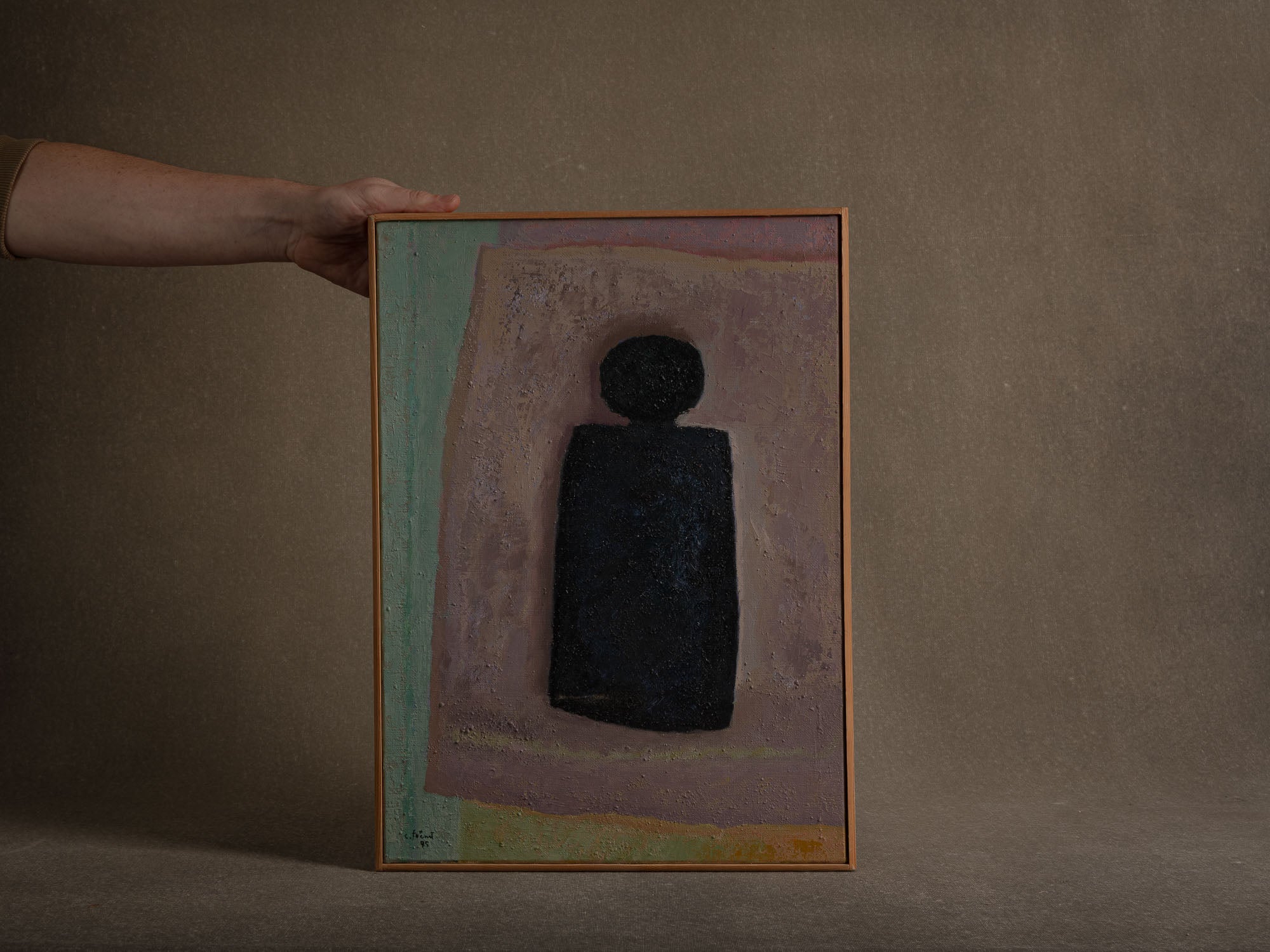 Vie silencieuse, huile sur toile de Claude Foënet, France (1995)..Silent life, oil on canvas by Claude Foënet, France (1995)