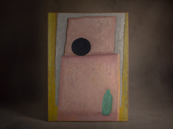 Vie silencieuse, huile sur toile de Claude Foënet, France (1991)..Silent life, oil on canvas by Claude Foënet, France (1991)