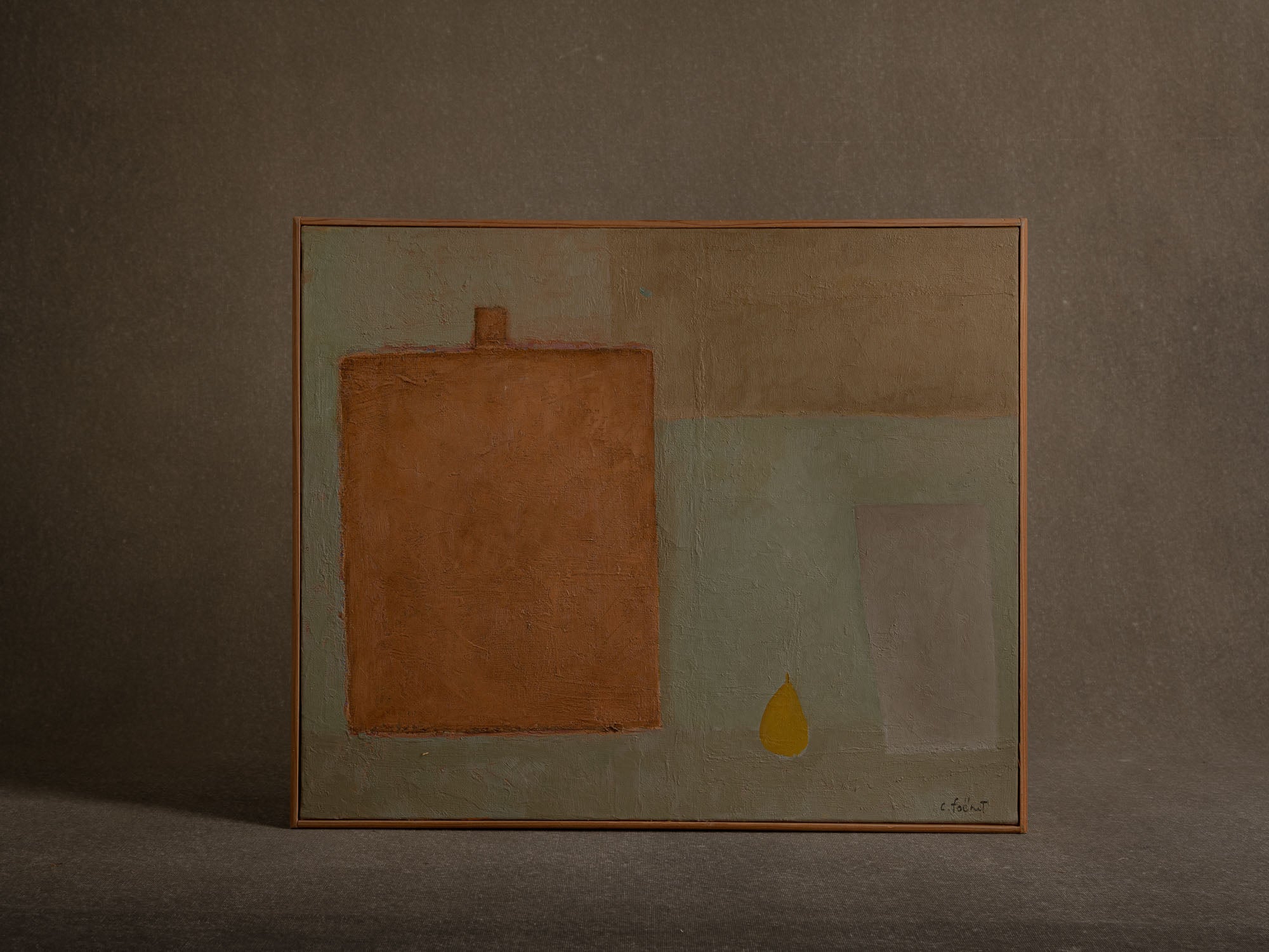 Vie silencieuse, huile sur toile de Claude Foënet, France (1999)..Silent life, oil on canvas by Claude Foënet, France (1999)
