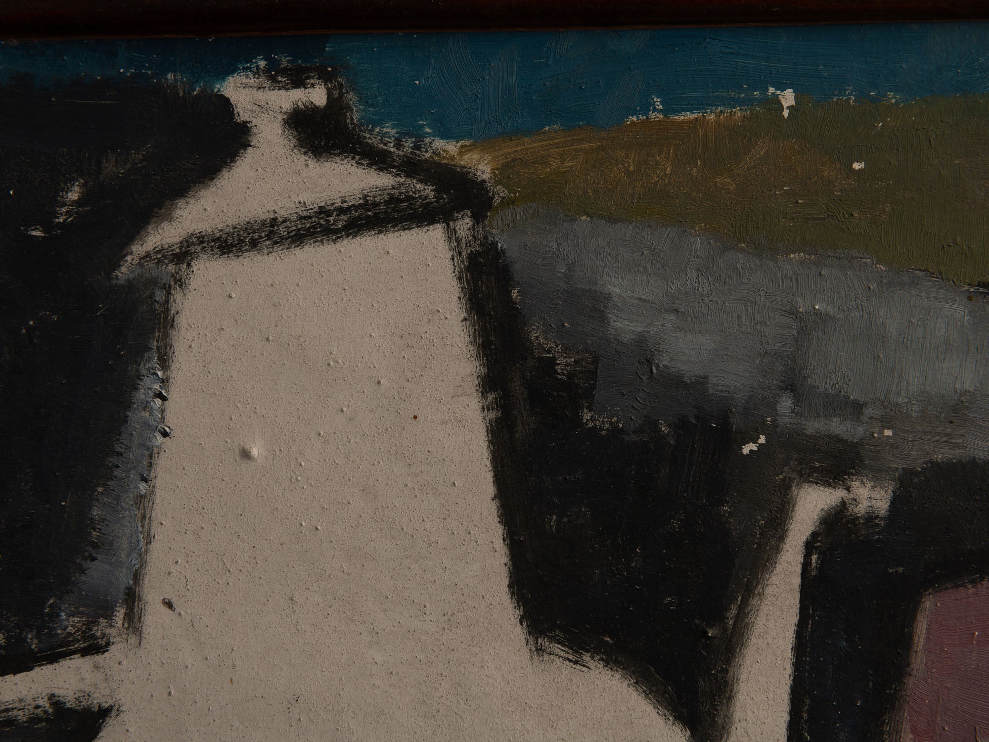 Vie silencieuse, huile sur panneau de Claude Foënet, France (1961)..Silent life, oil on panel by Claude Foënet, France (1961)