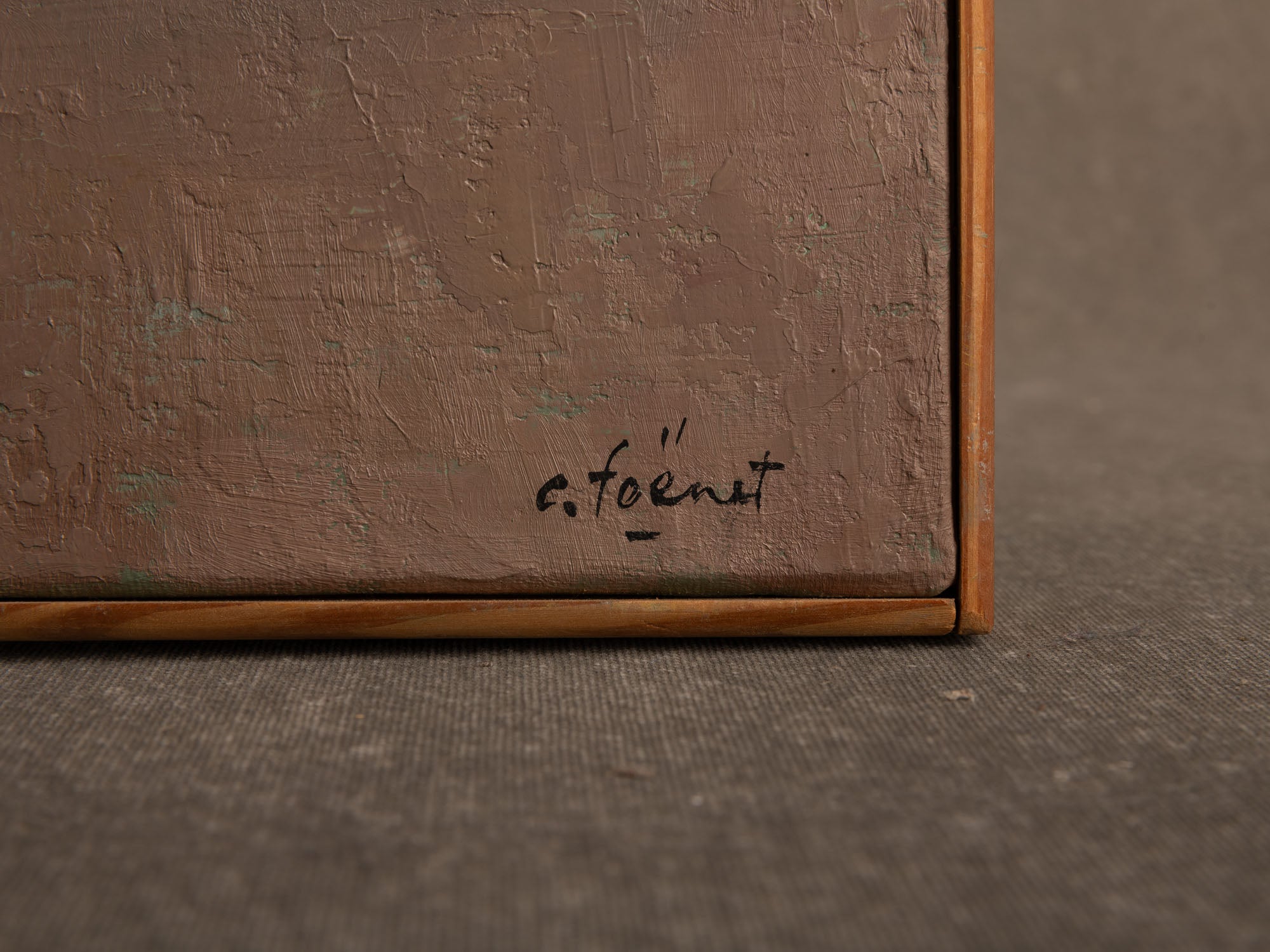 Vie silencieuse, huile sur toile de Claude Foënet, France (2000)..Silent life, oil on canvas by Claude Foënet, France (2000)