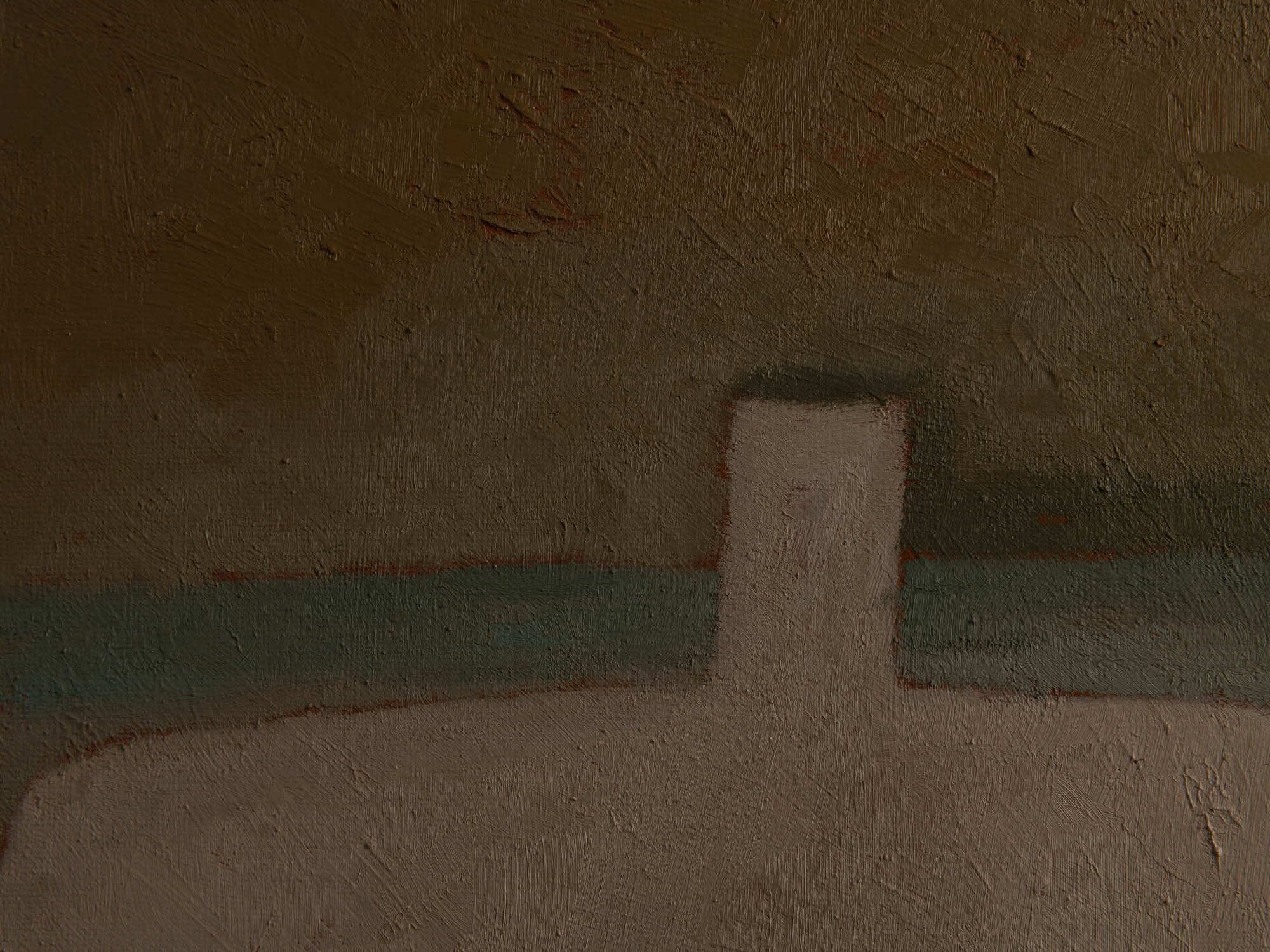Vie silencieuse, huile sur toile de Claude Foënet, France (2000)..Silent life, oil on canvas by Claude Foënet, France (2000)