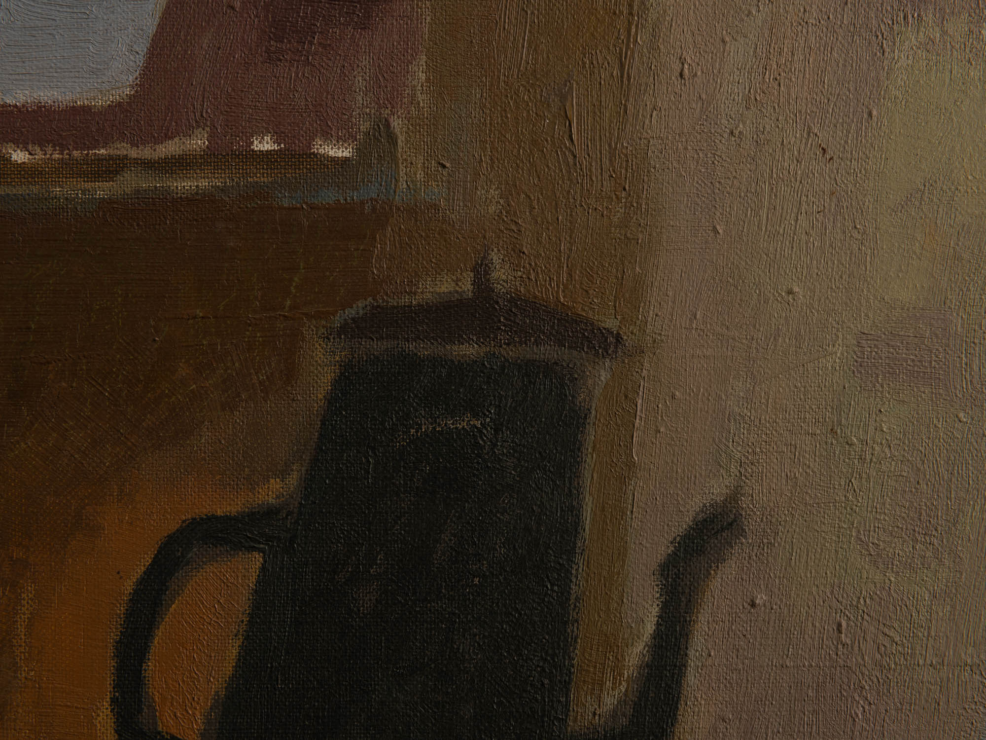 Vie silencieuse, huile sur toile de Claude Foënet, France (1965)..Silent life, oil on canvas by Claude Foënet, France (1965)