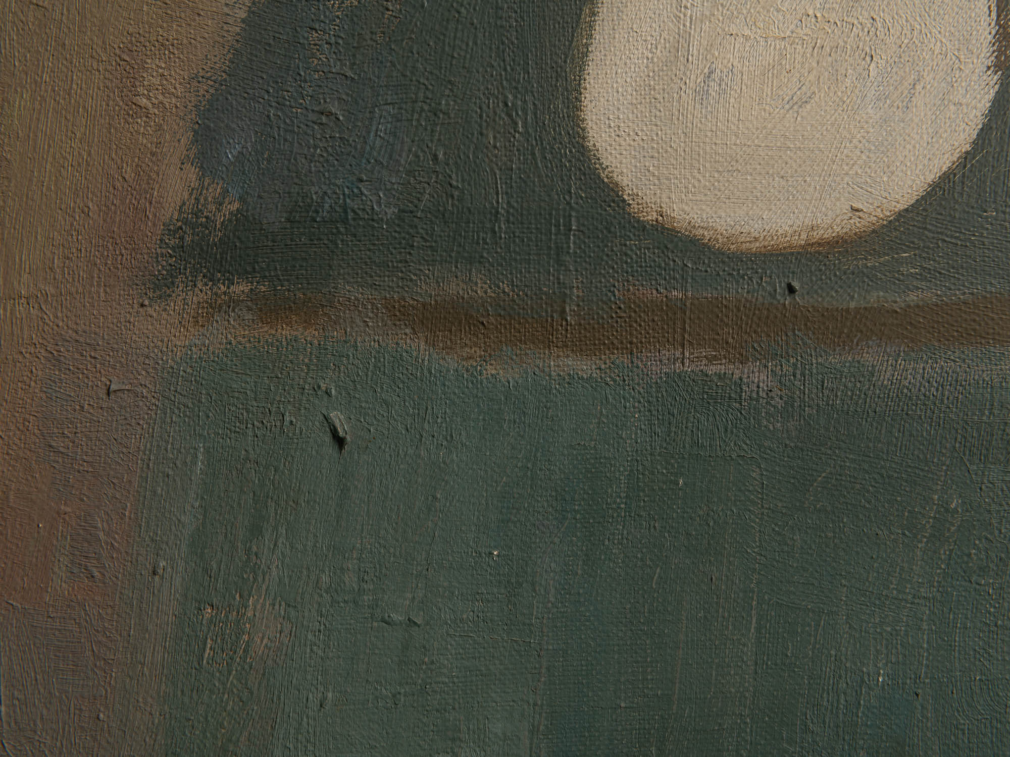 Vie silencieuse, huile sur toile de Claude Foënet, France (1965)..Silent life, oil on canvas by Claude Foënet, France (1965)