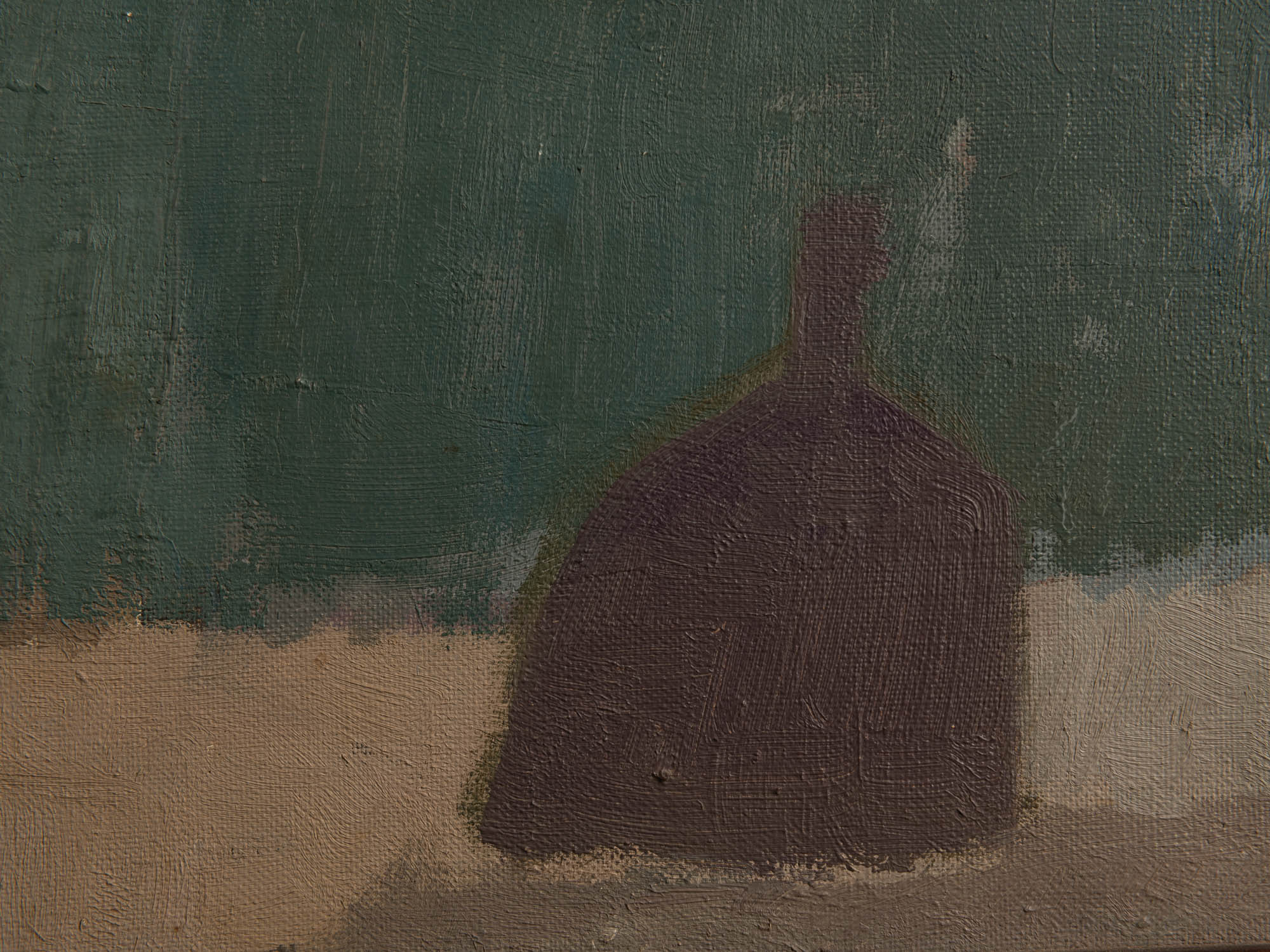 Vie silencieuse, huile sur toile de Claude Foënet, France (1965)..Silent life, oil on canvas by Claude Foënet, France (1965)