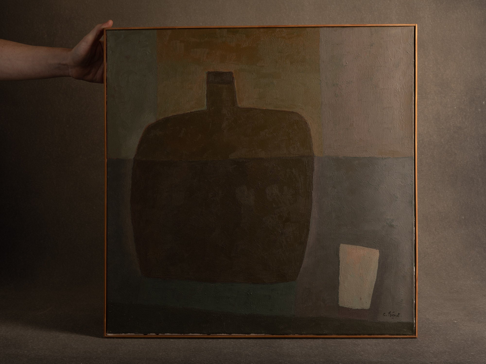 Vie silencieuse, huile sur toile de Claude Foënet, France (2001)..Silent life, oil on canvas by Claude Foënet, France (2001)