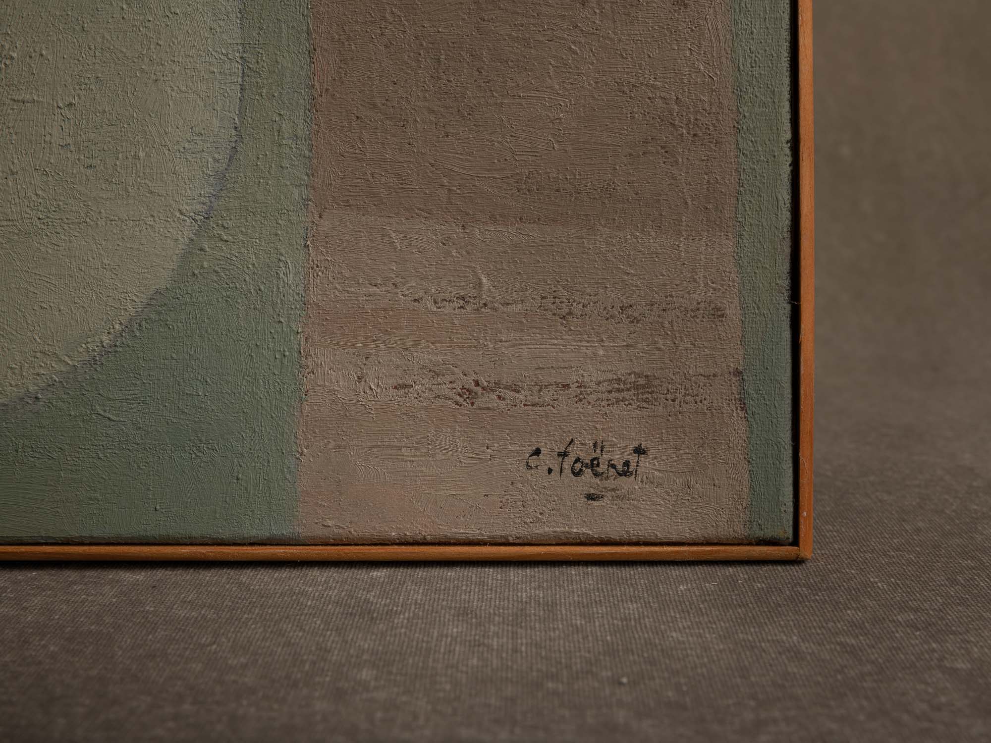 Vie silencieuse, huile sur toile de Claude Foënet, France (2001)..Silent life, oil on canvas by Claude Foënet, France (2001)