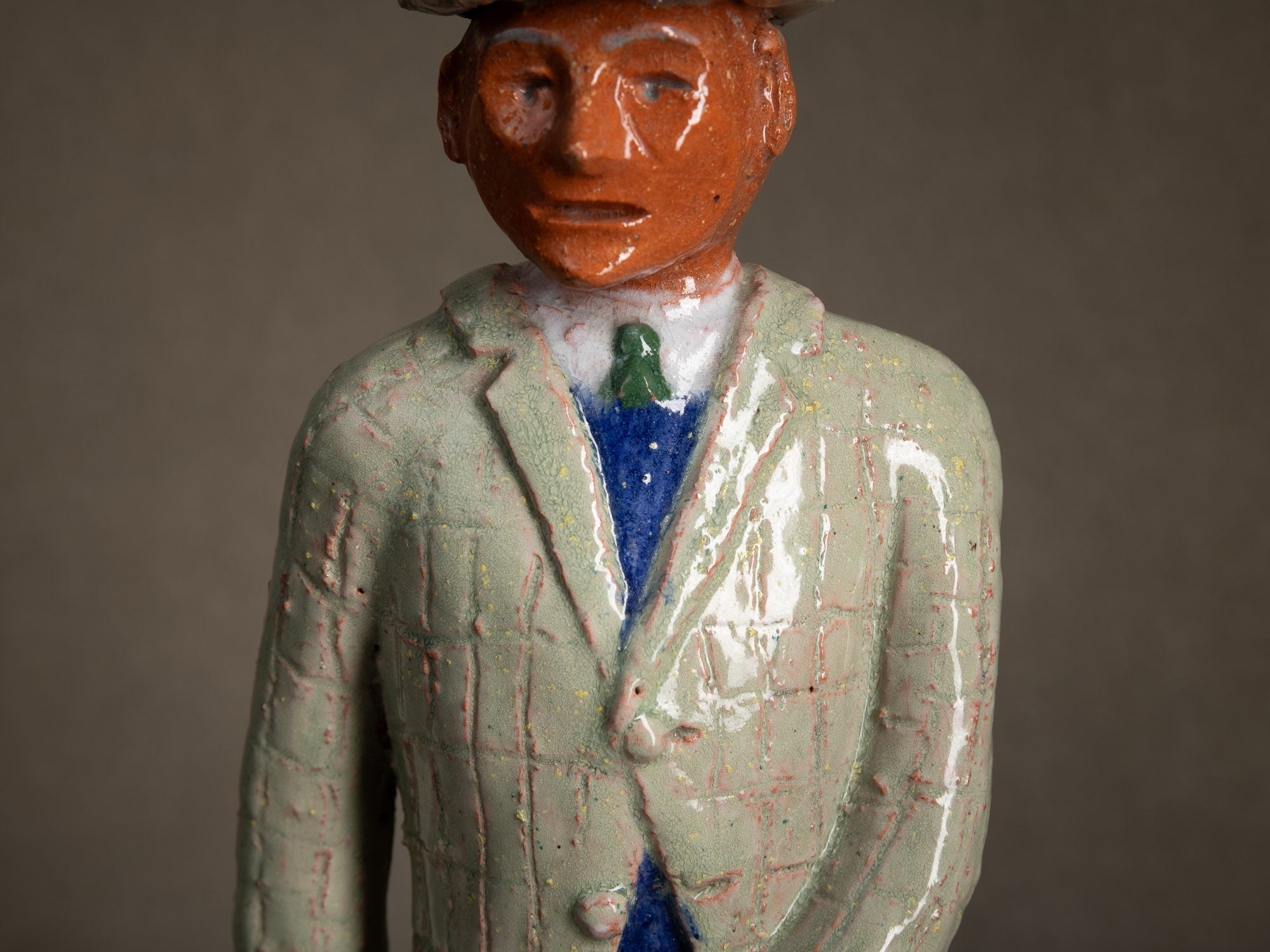 Sculpture "Les grands voyages" par Fernand Joris, Belgique (1951-66)..Unique outsider art clay sculpture "les grands voyages" by Fernand Joris, Belgium (1951-66)