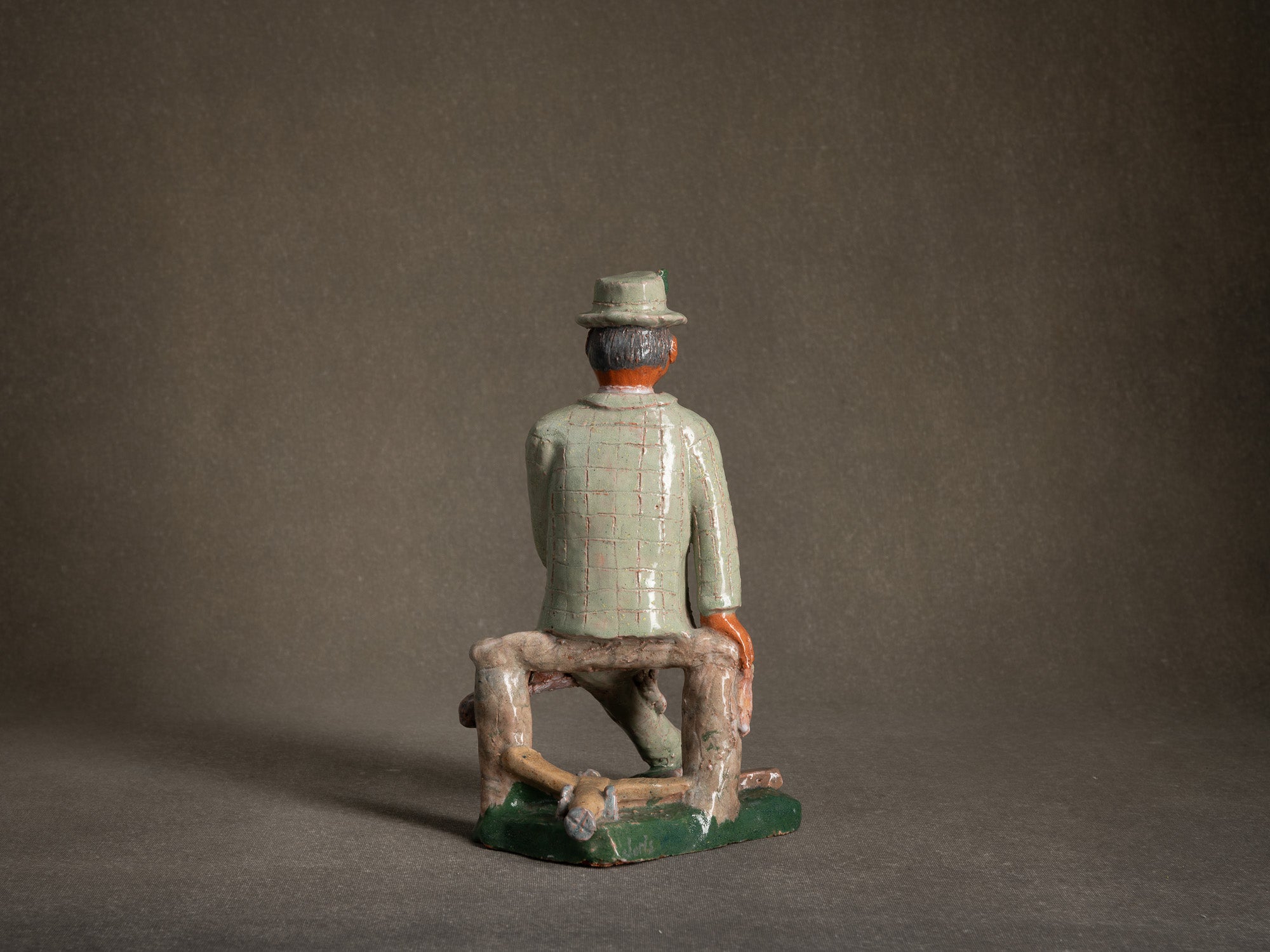 Sculpture "Les grands voyages" par Fernand Joris, Belgique (1951-66)..Unique outsider art clay sculpture "les grands voyages" by Fernand Joris, Belgium (1951-66)
