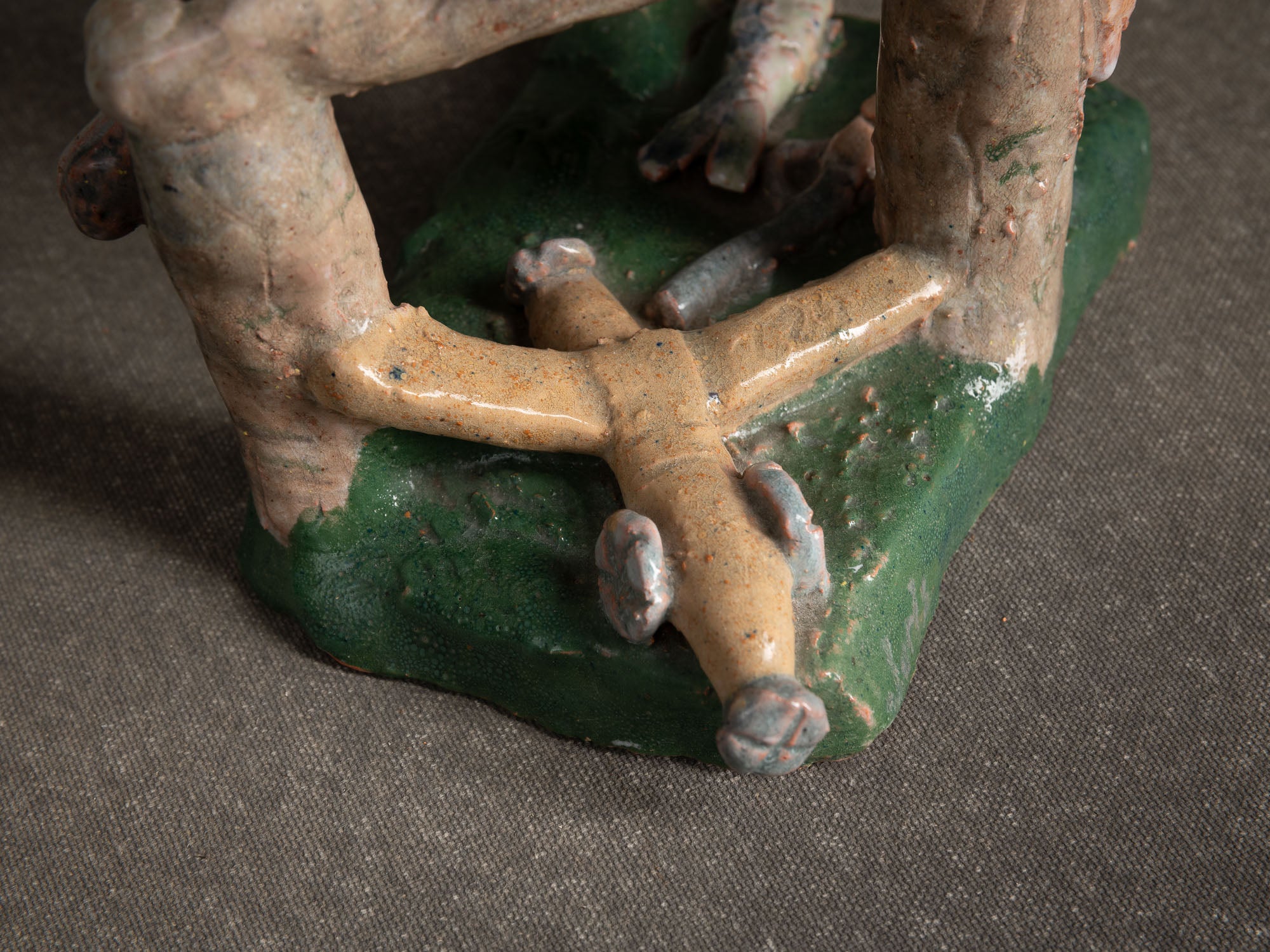 Sculpture "Les grands voyages" par Fernand Joris, Belgique (1951-66)..Unique outsider art clay sculpture "les grands voyages" by Fernand Joris, Belgium (1951-66)