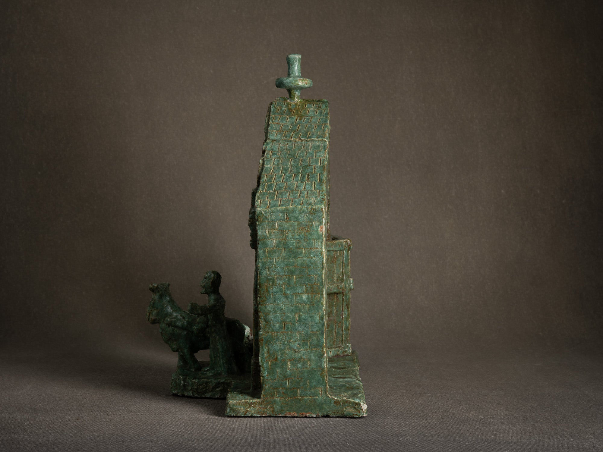 Sculpture "La Portelette de Lobbes" par Fernand Joris, Belgique (1951-66)..Unique outsider art clay sculpture "La Portelette de Lobbes" by Fernand Joris, Belgium (1951-66)