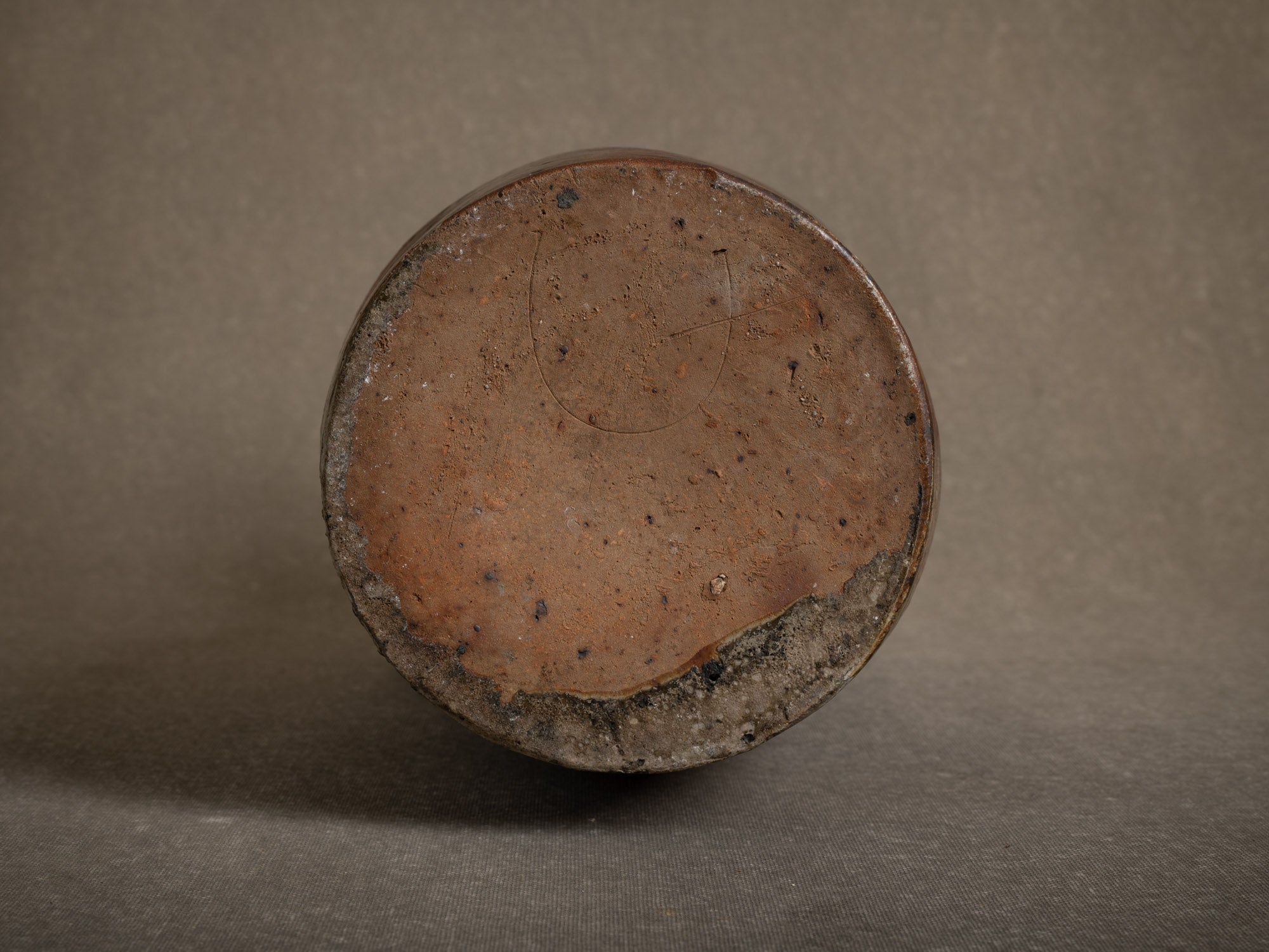 Pot à lait en grès de La Borne, France (XIXe siècle)..Large stoneware folk milk pot by anonymous La Borne potters, France (19th century)