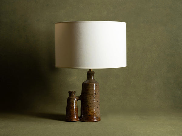 Lampe‑vase en grès de Gustave Tiffoche, France (vers 1970)..Rare stoneware lamp‑vase by Gustave Tiffoche, France (circa 1985)