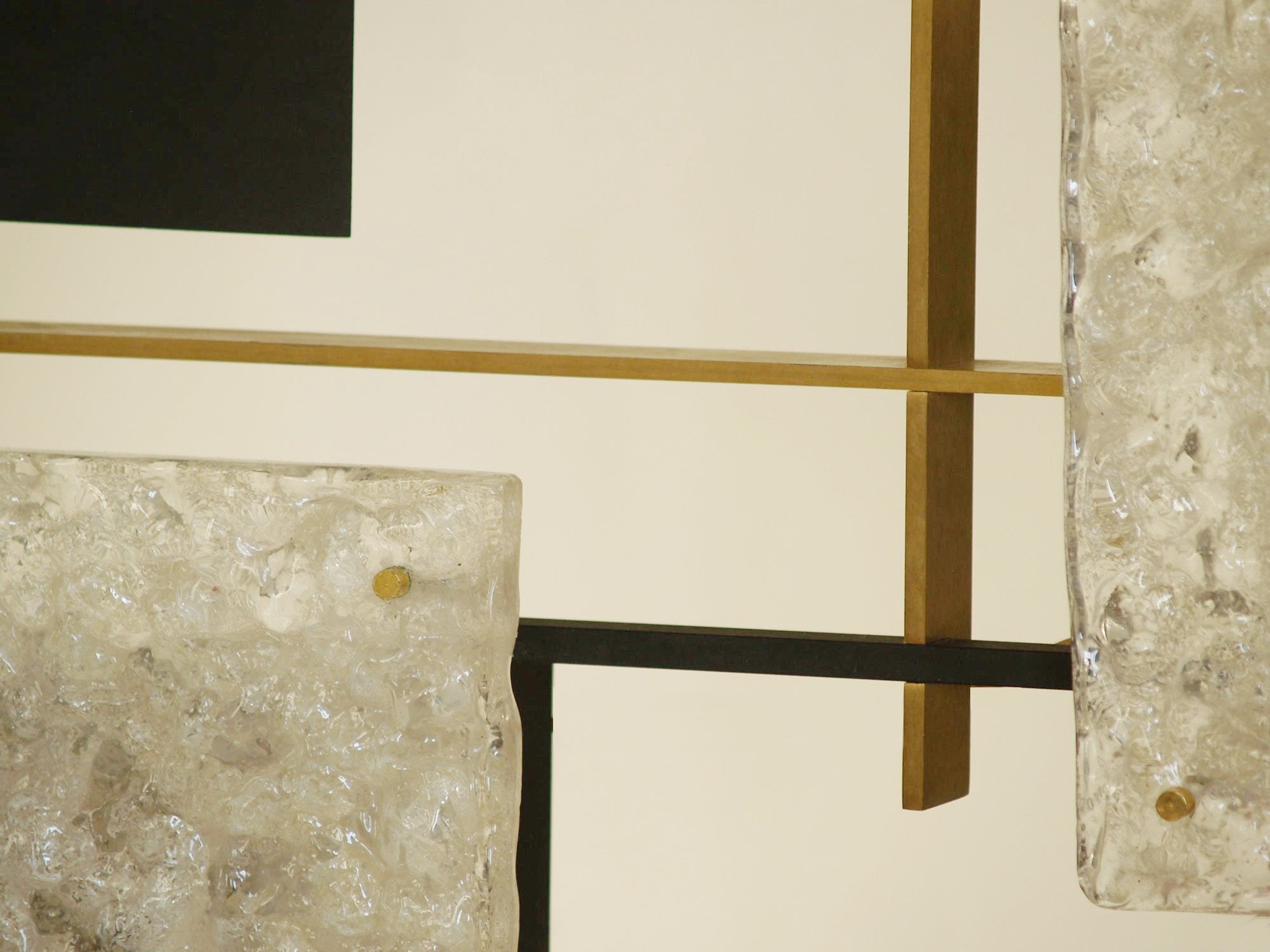 Rare applique / sculpture lumineuse murale constructiviste par Arlus, France (vers 1953)..Rare wall sconce / Lighting sculpture "Arles" by Arlus, France (circa 1953)