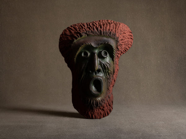Exceptionnel masque mural "hurleur" de Henri‑Georges Dupetit, France (vers 1965)..Outstanding screaming mask by Henri‑Georges Dupetit, France (circa 1965)