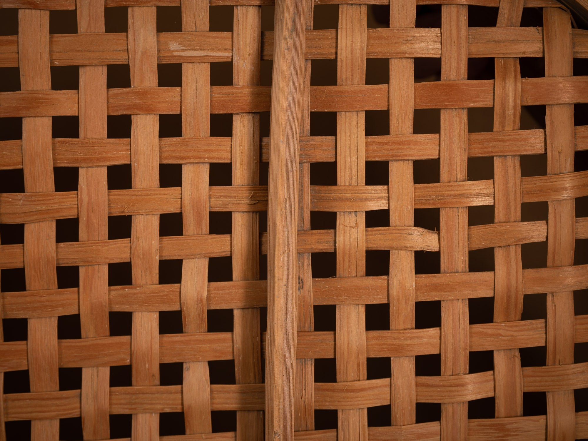 Mitate, rare tamis monumental du Jämtland en tressage de bouleau, Suède (Fin du XIXe siècle)..Mitate, old huge sieve in birch, Sweden (late 19th century)