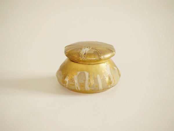 Rare boîte / Pot à poussière de thé (chaire) par René Denert et René‑Louis Balichon, France (vers 1915)..Kintsugi style tea caddy chaire by Denbac, France (circa 1915)
