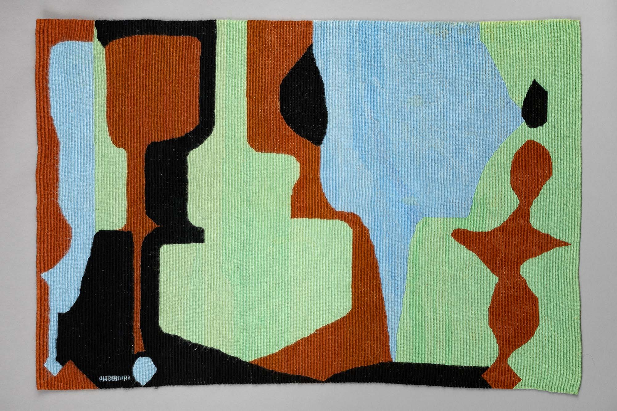 Tapisserie murale puriste par Philippe Bernard, France (vers 1955)..Purist wall tapestry by Philippe Bernard, France (circa 1955)