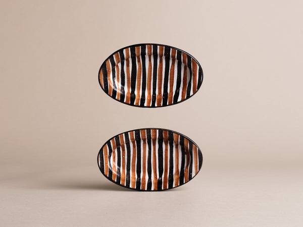 Paire de coupes de Robert Picault, France (vers 1948)..Set of 2 oval bowls by Robert Picault, France (circa 1948)