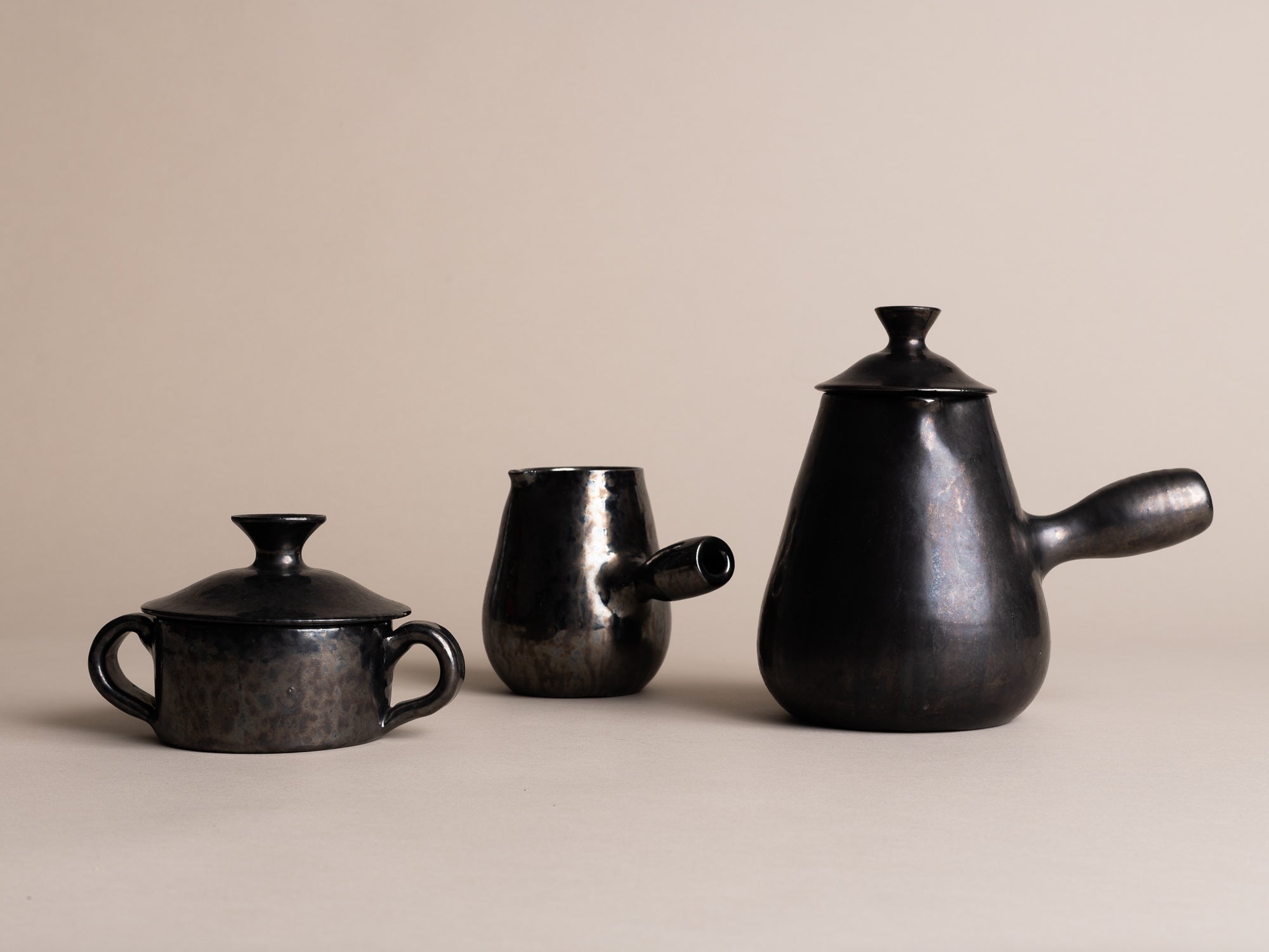Rare Service à thé & café de Robert Picault, France (vers 1948)..Rare Tea & Coffee Set by Robert Picault, France (circa 1948)
