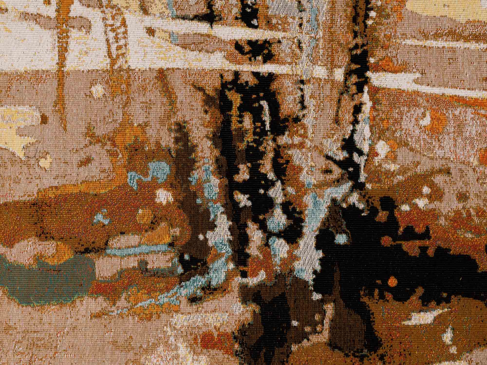 Tapisserie "Soleil d'or" de Thérèse Le Guen pour Robert Four, France (vers 1965)..Wall tapestry "soleil d'or" by Thérèse Le Guen for Robert Four, France (circa 1965)