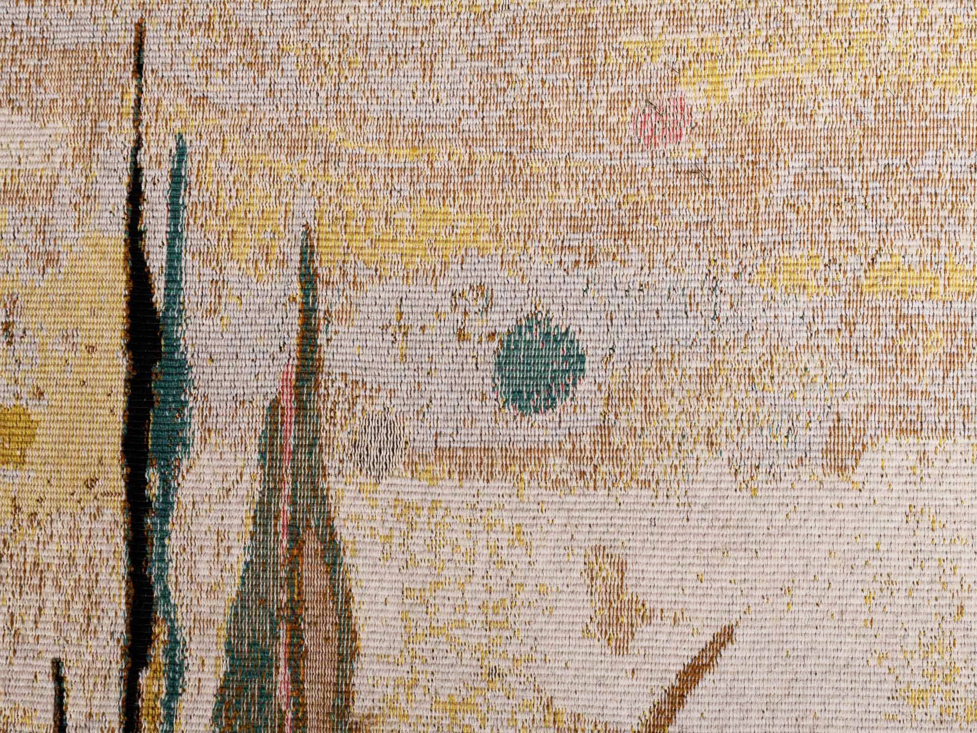 Tapisserie "Soleil d'or" de Thérèse Le Guen pour Robert Four, France (vers 1965)..Wall tapestry "soleil d'or" by Thérèse Le Guen for Robert Four, France (circa 1965)