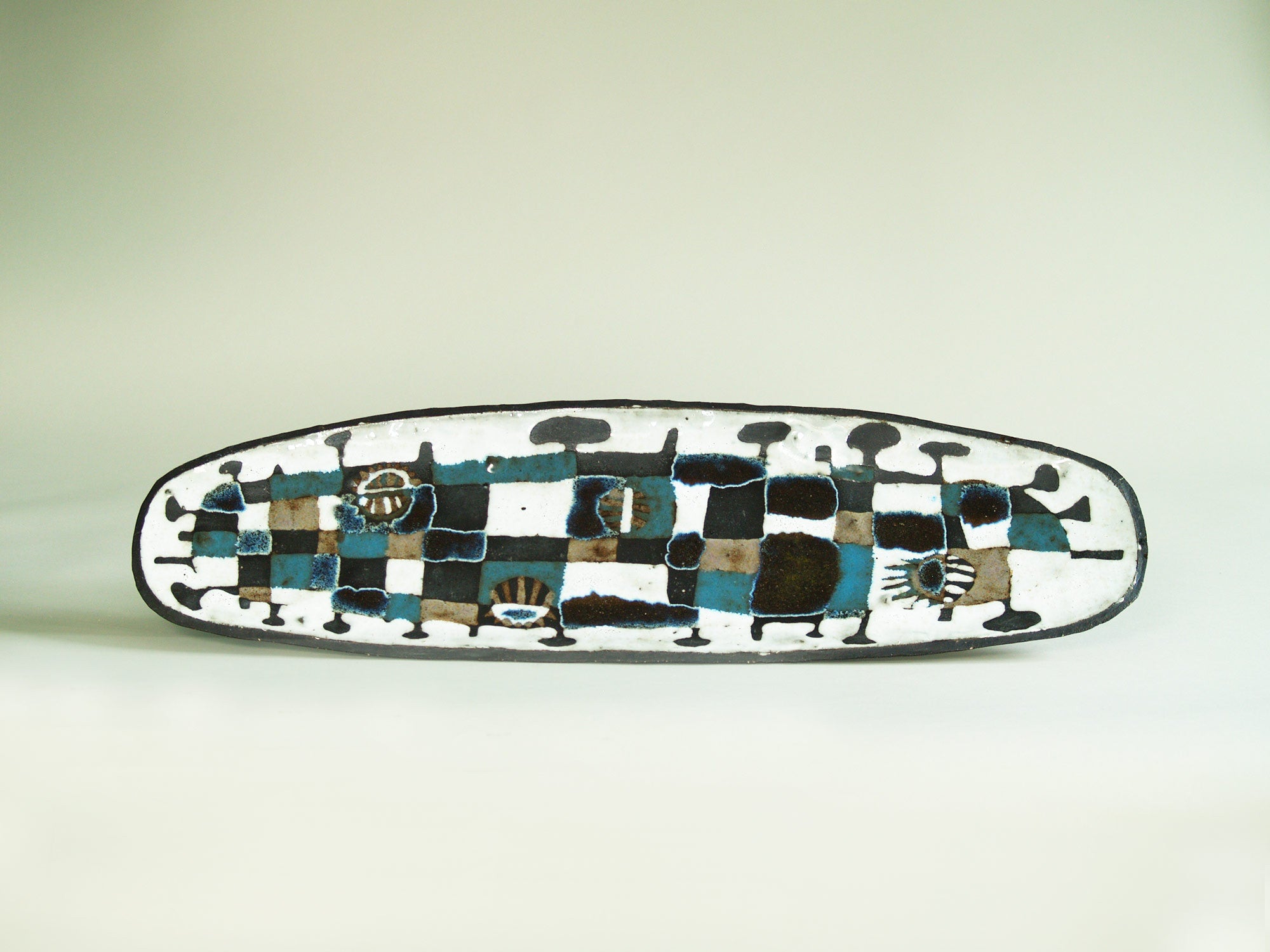 Important plat mural de Jan Nolf, Belgique (vers 1960)..Free form wall panel / dish by Jan Nolf, Belgium (circa 1960)