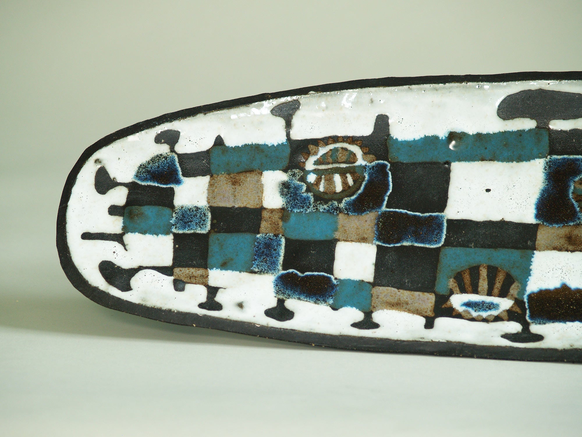 Important plat mural de Jan Nolf, Belgique (vers 1960)..Free form wall panel / dish by Jan Nolf, Belgium (circa 1960)