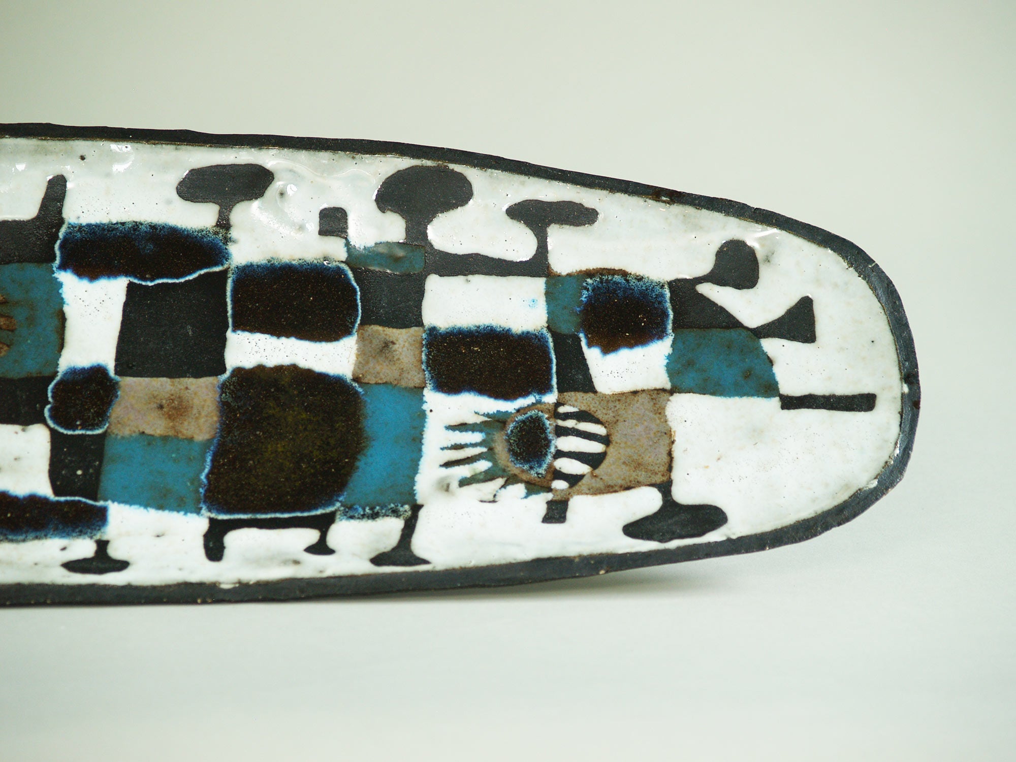 Important plat mural de Jan Nolf, Belgique (vers 1960)..Free form wall panel / dish by Jan Nolf, Belgium (circa 1960)