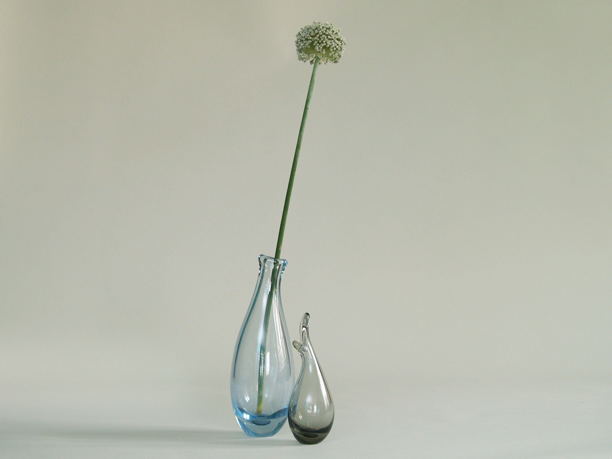Ensemble de vases par Per Lütken pour Holmegaard, Danemark (1960)..Per Lütken's Ensemble for Holmegaard, Denmark (1960)