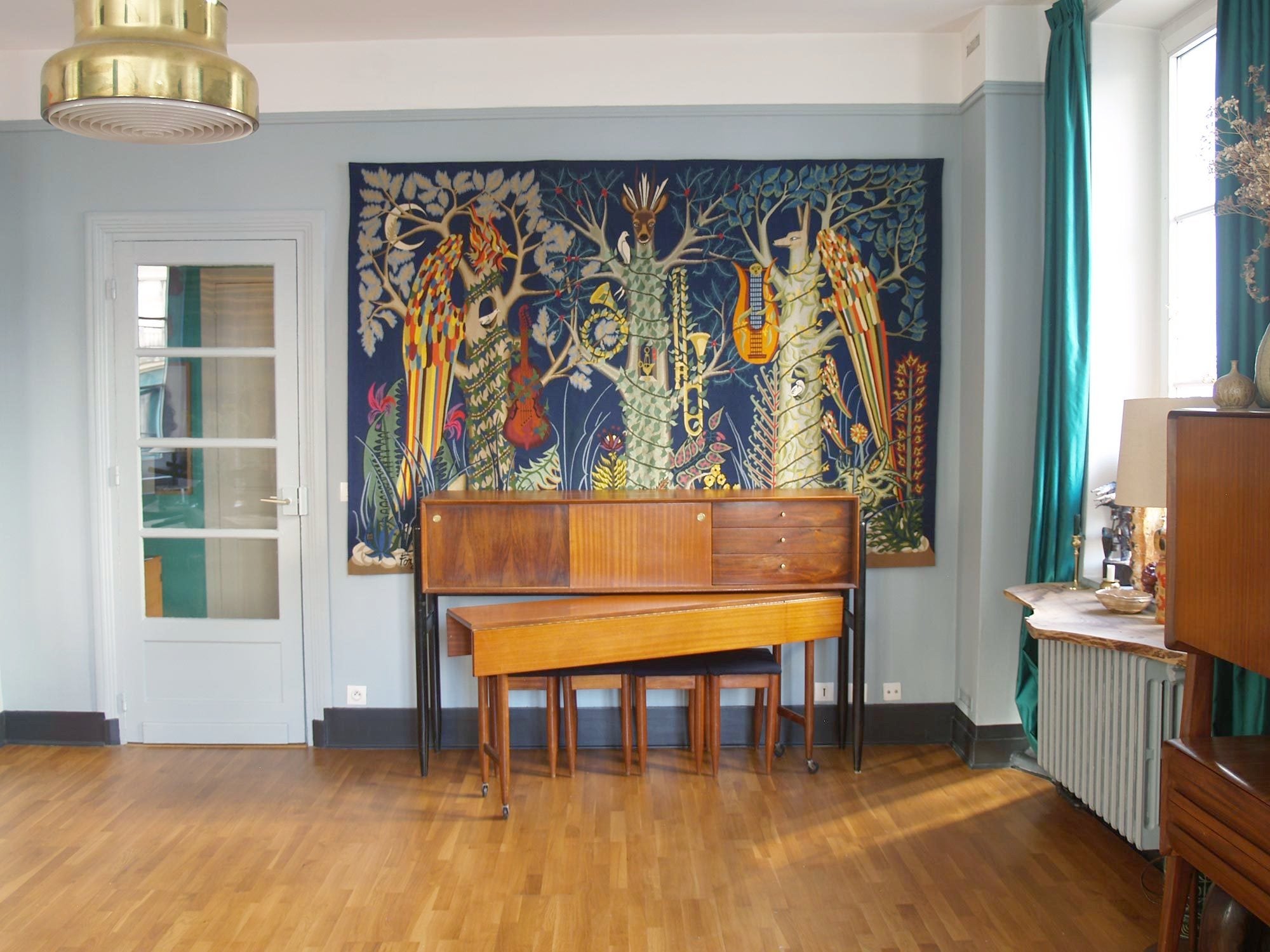 Rare unité multifonction, enfilade & salle‑à‑manger par Arthur Edwards pour White & Newton Ltd, Royaume‑Uni (vers 1958)..Rare Unit combo, Sideboard & Dining Room set by Arthur Edwards for White & Newton Ltd, United Kingdom (ca. 1958)