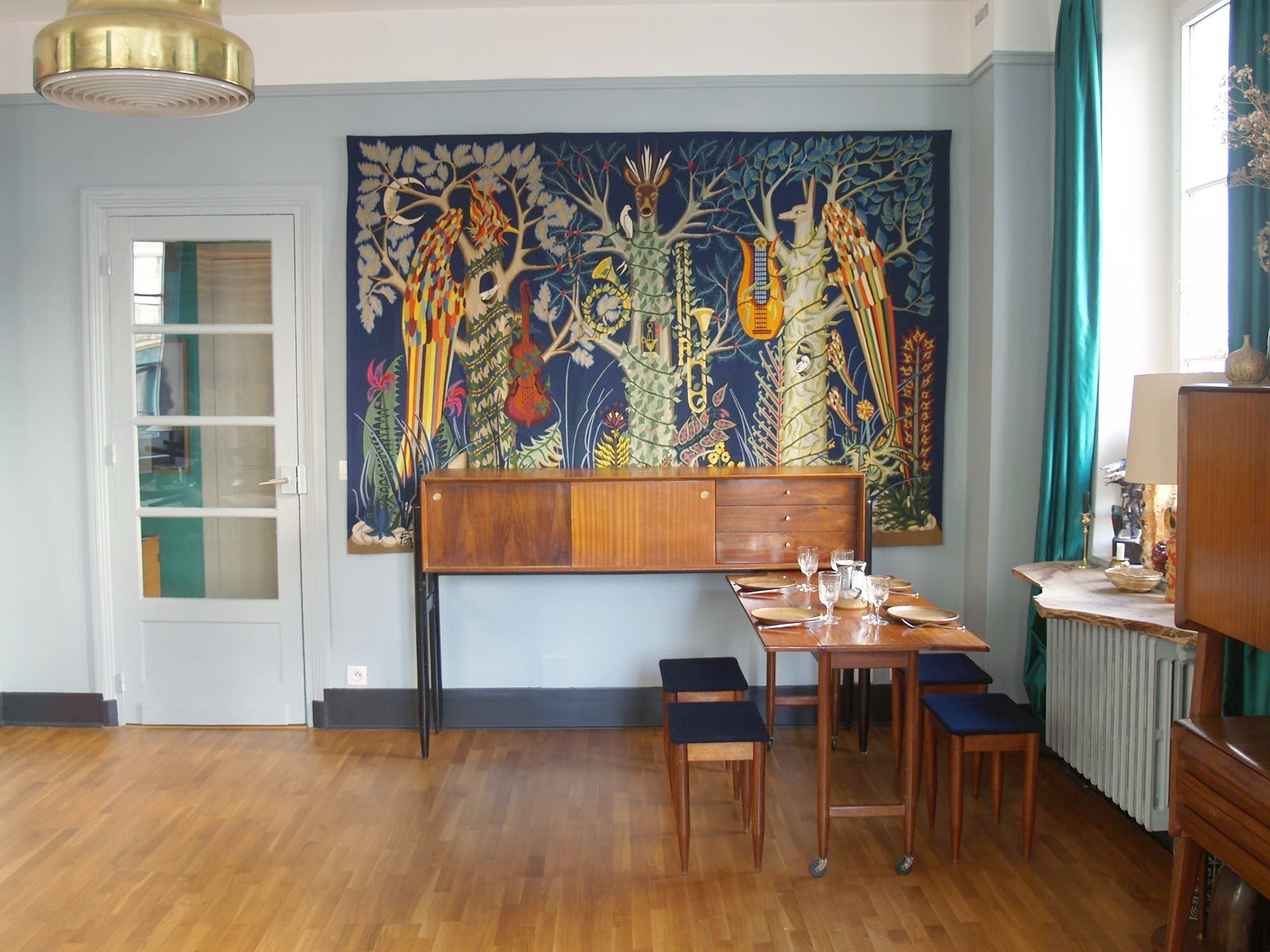 Rare unité multifonction, enfilade & salle‑à‑manger par Arthur Edwards pour White & Newton Ltd, Royaume‑Uni (vers 1958)..Rare Unit combo, Sideboard & Dining Room set by Arthur Edwards for White & Newton Ltd, United Kingdom (ca. 1958)