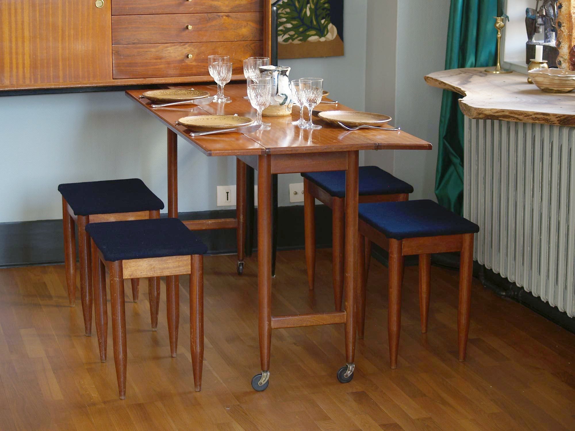 Rare unité multifonction, enfilade & salle‑à‑manger par Arthur Edwards pour White & Newton Ltd, Royaume‑Uni (vers 1958)..Rare Unit combo, Sideboard & Dining Room set by Arthur Edwards for White & Newton Ltd, United Kingdom (ca. 1958)