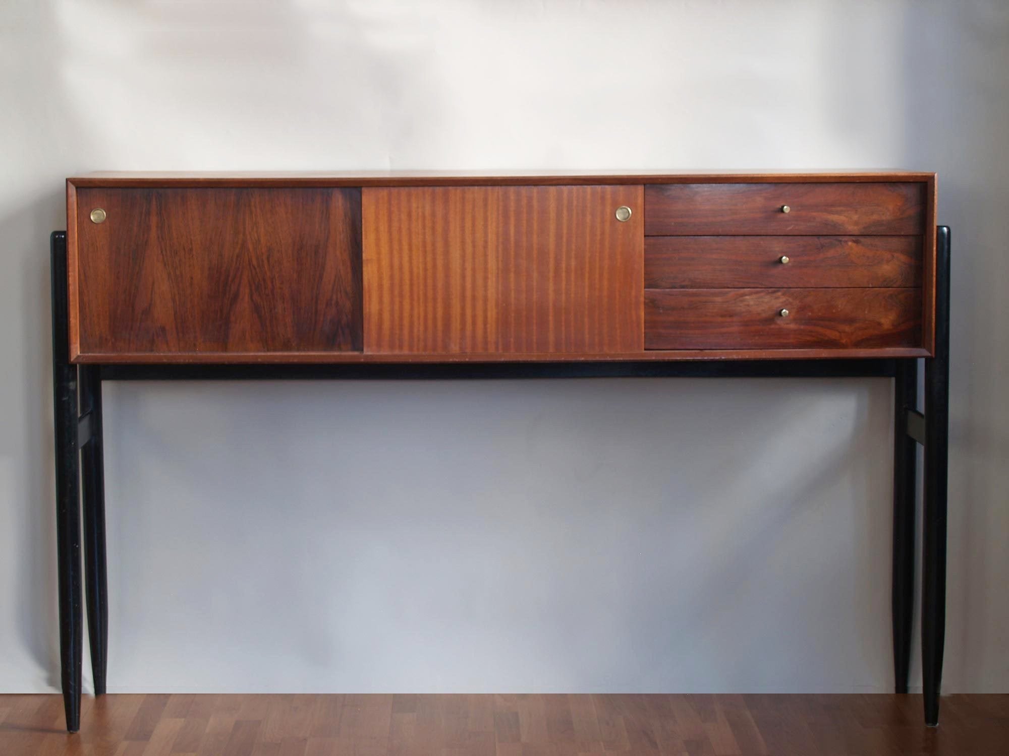 Rare unité multifonction, enfilade & salle‑à‑manger par Arthur Edwards pour White & Newton Ltd, Royaume‑Uni (vers 1958)..Rare Unit combo, Sideboard & Dining Room set by Arthur Edwards for White & Newton Ltd, United Kingdom (ca. 1958)