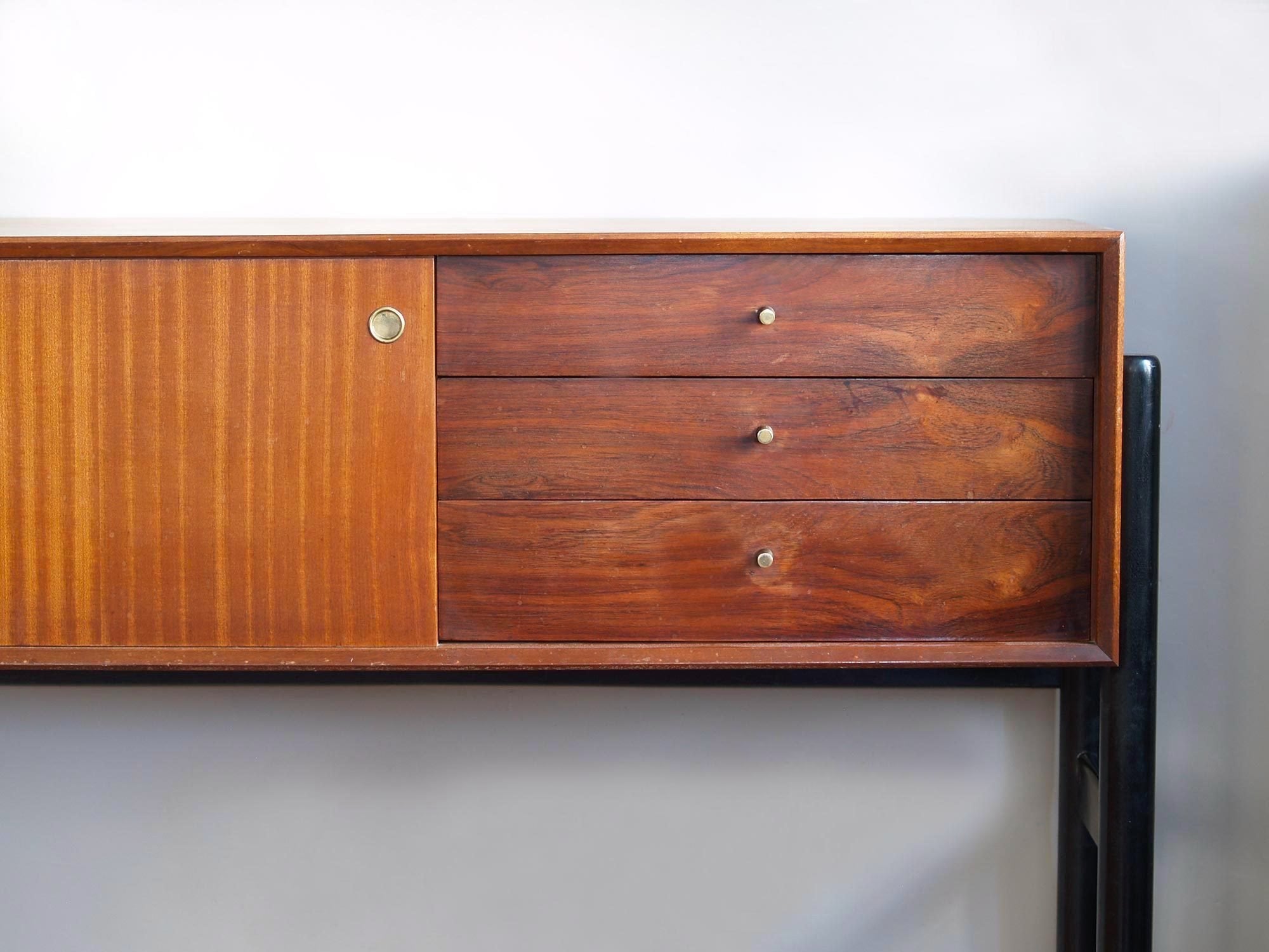 Rare unité multifonction, enfilade & salle‑à‑manger par Arthur Edwards pour White & Newton Ltd, Royaume‑Uni (vers 1958)..Rare Unit combo, Sideboard & Dining Room set by Arthur Edwards for White & Newton Ltd, United Kingdom (ca. 1958)