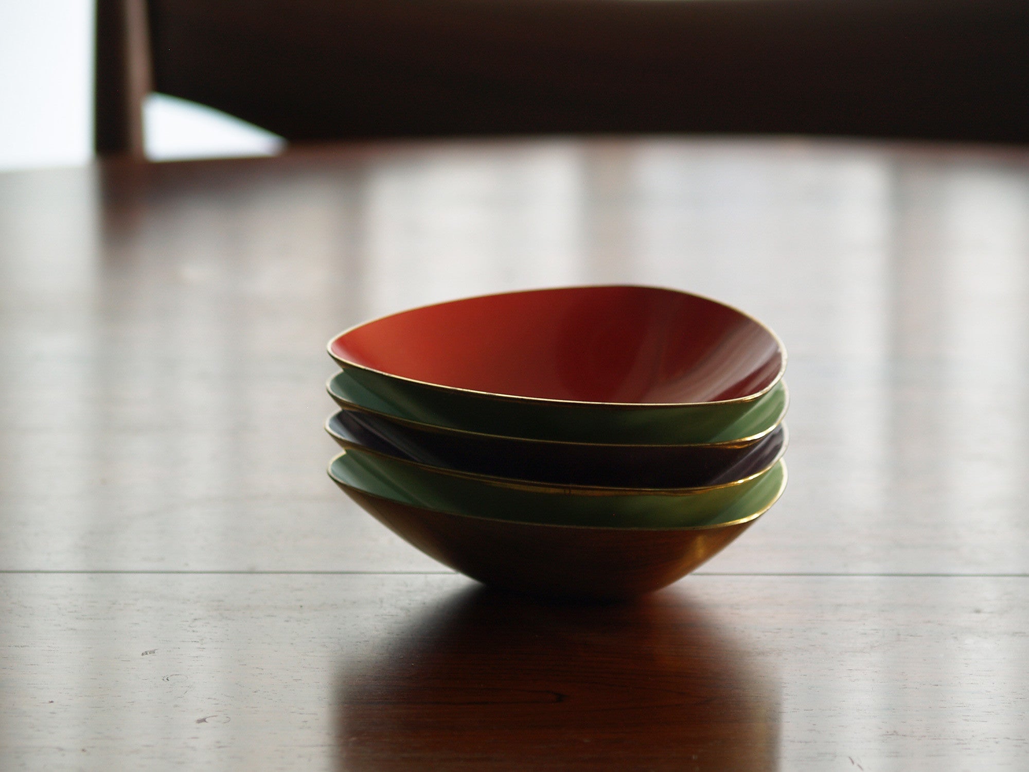 Ensemble de coupes de Gunnar Ander pour Ystad Metall, Suède (années 1950)..Set of Bowls by Gunnar Ander for Ystad Metall, Sweden (circa 1950)