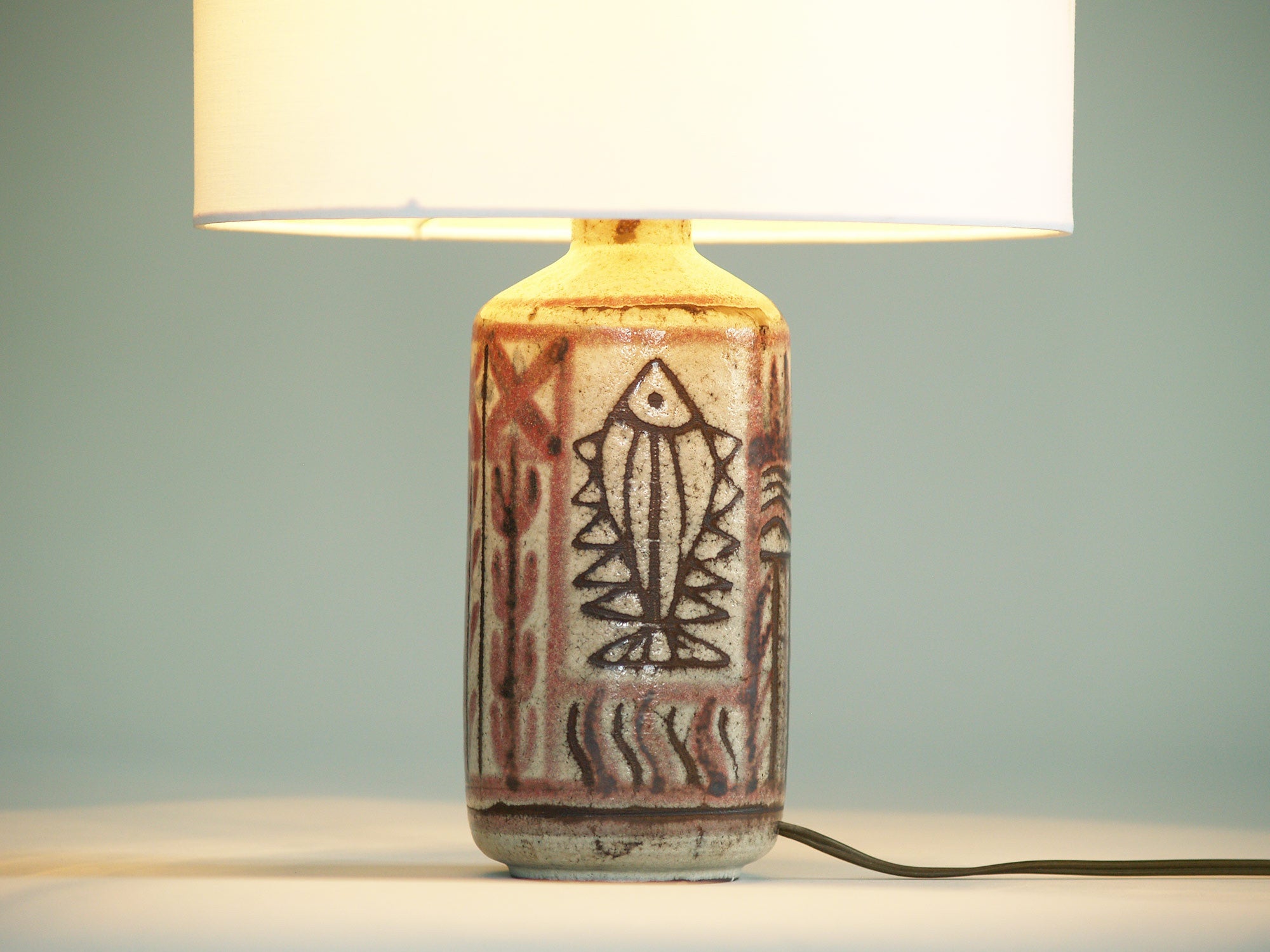 Lampe de Gustave Reynaud, France (vers 1955-60)..Lamp by Gustave Reynaud, France (circa 1955-60)