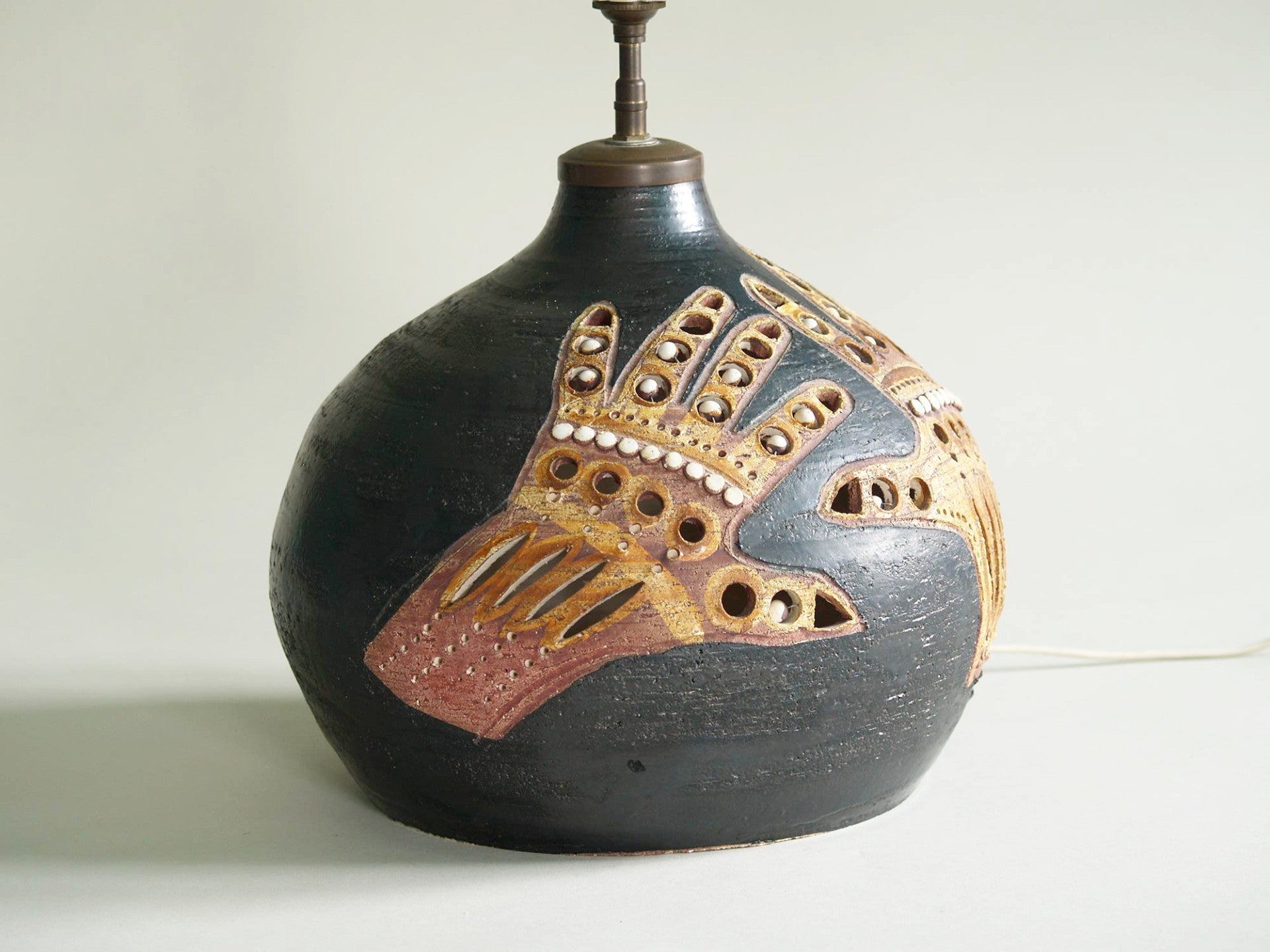 Lampe "géomancie", suiveur de Georges Pelletier, France (vers 1965)..Geomancy Lamp after Georges Pelletier, France (circa 1965)