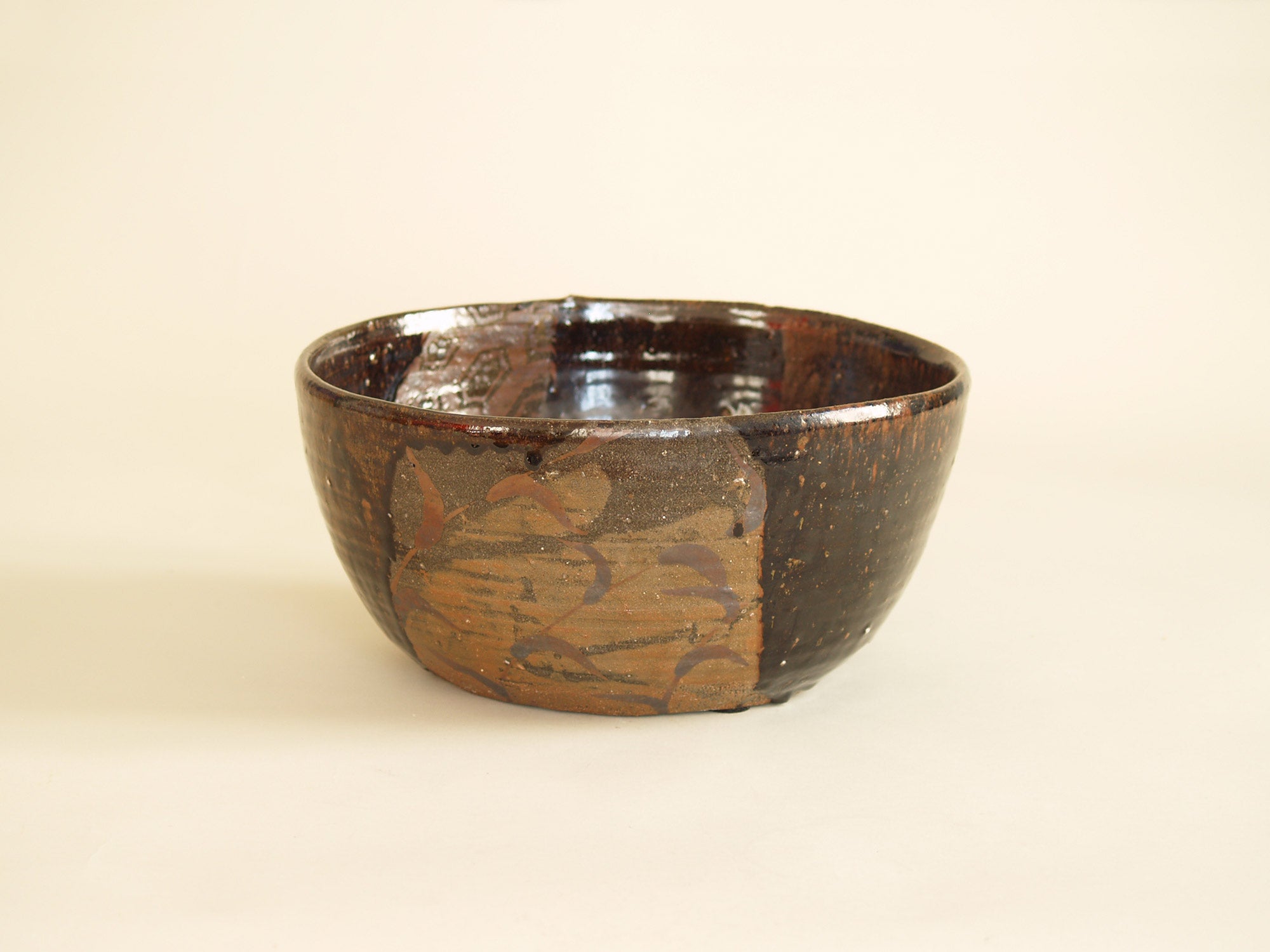 Monumental chawan collectif pour cérémonie du thé Ochamori, Japon (vers 1930-50)..Seto ware big chawan bowl for big Ochamori tea ceremony, Japan (ca. 1930-50)