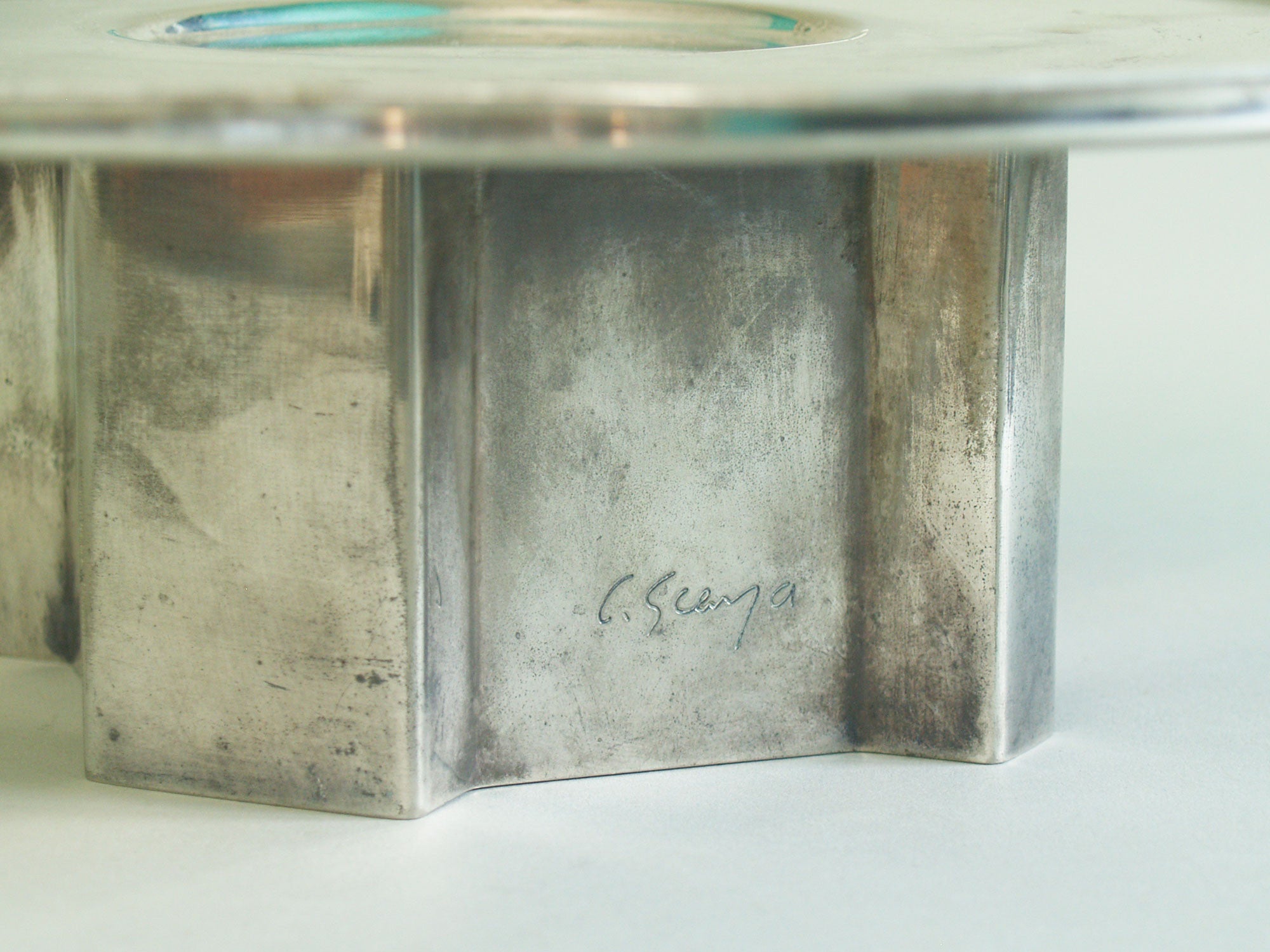 Centre de table de Carlo Scarpa pour Cleto Munari, Italie (1977)..Table centrepiece by Carlo Scarpa for Cleto Munari, Italy (1977)