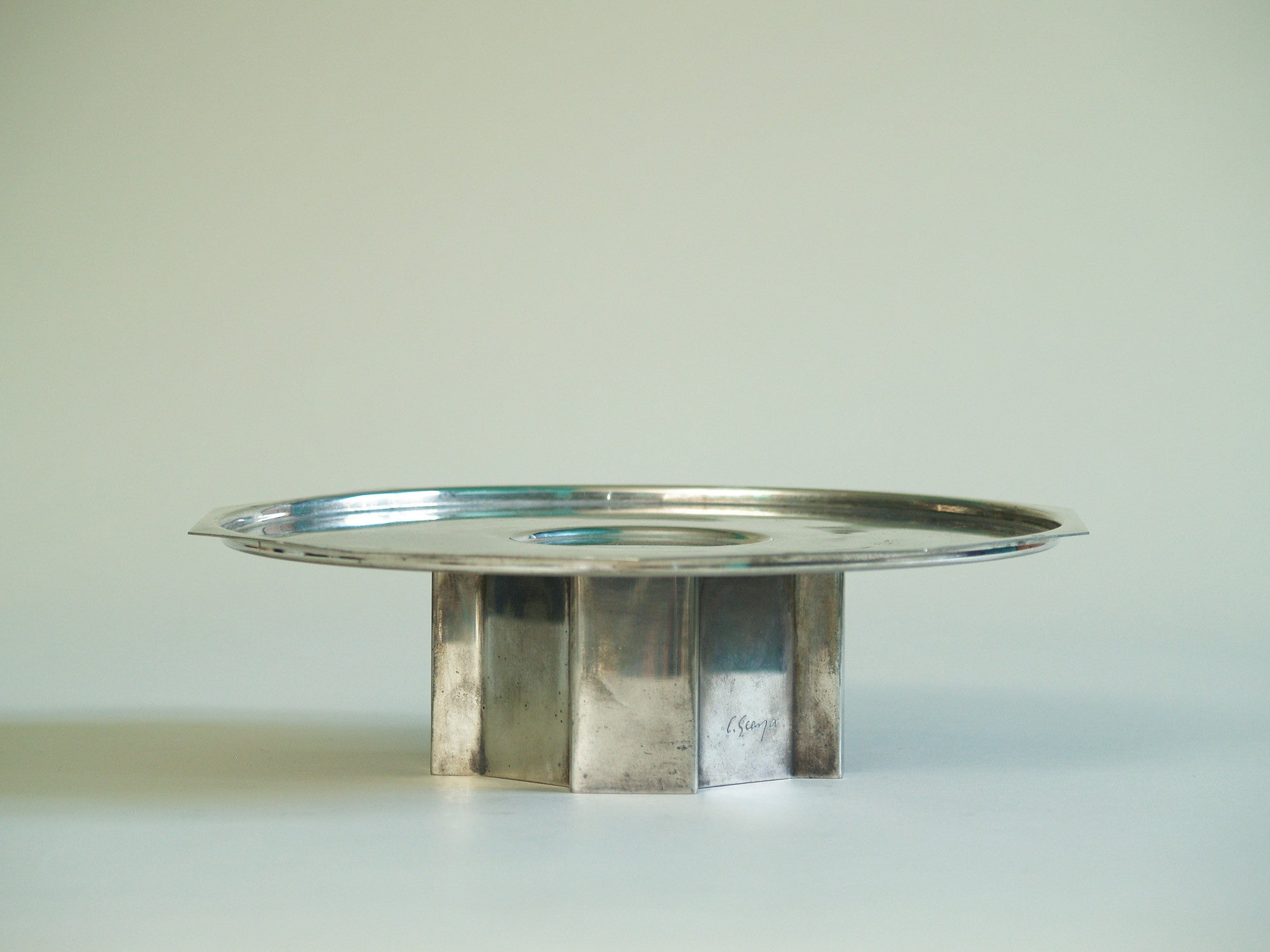 Centre de table de Carlo Scarpa pour Cleto Munari, Italie (1977)..Table centrepiece by Carlo Scarpa for Cleto Munari, Italy (1977)