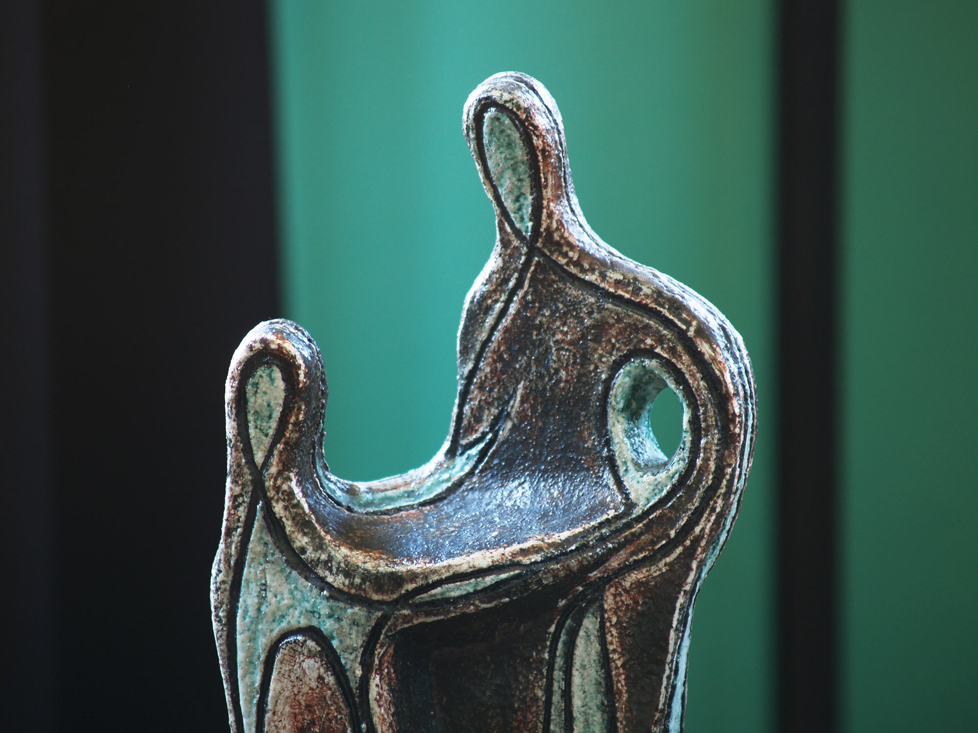 Sculpture de Noverraz & Collet, Suisse (vers 1950)..Clay sculpture by Noverraz & Collet, Switzerland (circa 1950)