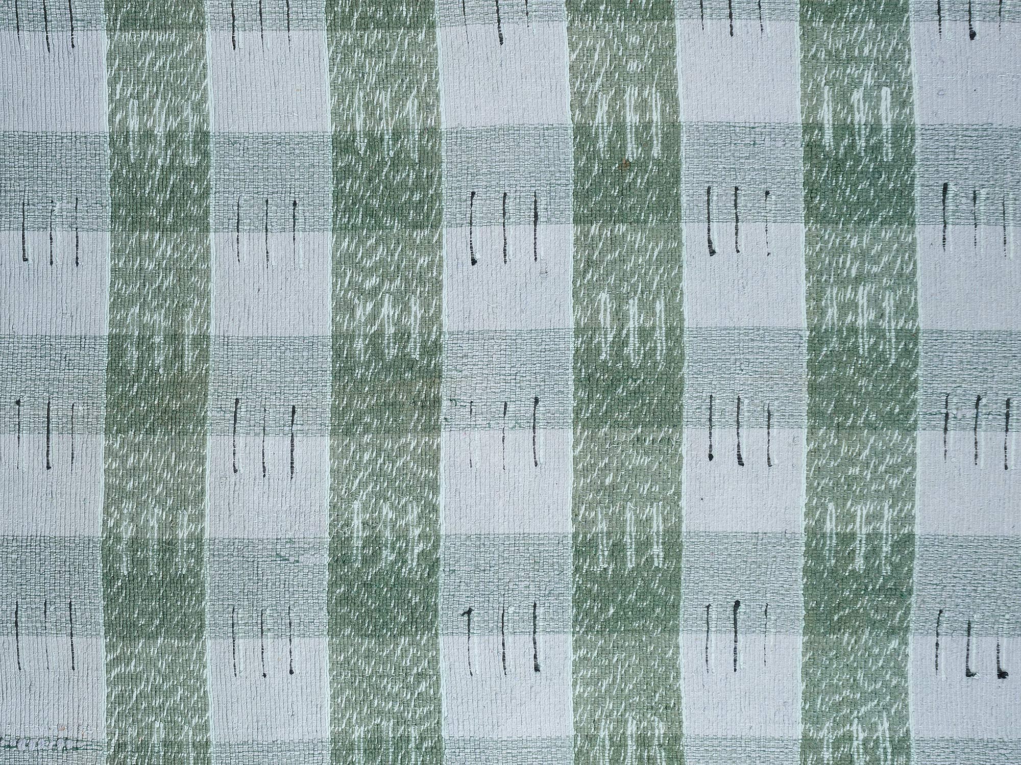 Tapis / Tapisserie Trasmatta en coton, Suède (vers 1930-50)..Trasmatta cotton rug or wall tapestry, Sweden (ca. 1930-50)