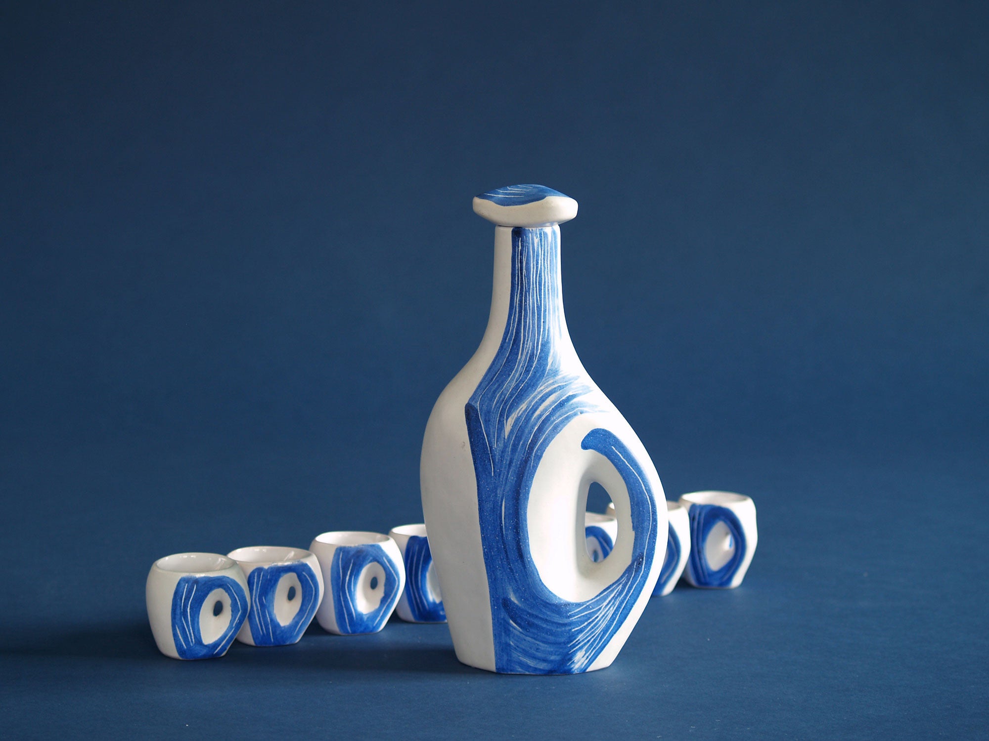 Service à liqueur par Marcel Guillot, France (années 1950)..Liquor / expresso set by Marcel Guillot, France (1950)