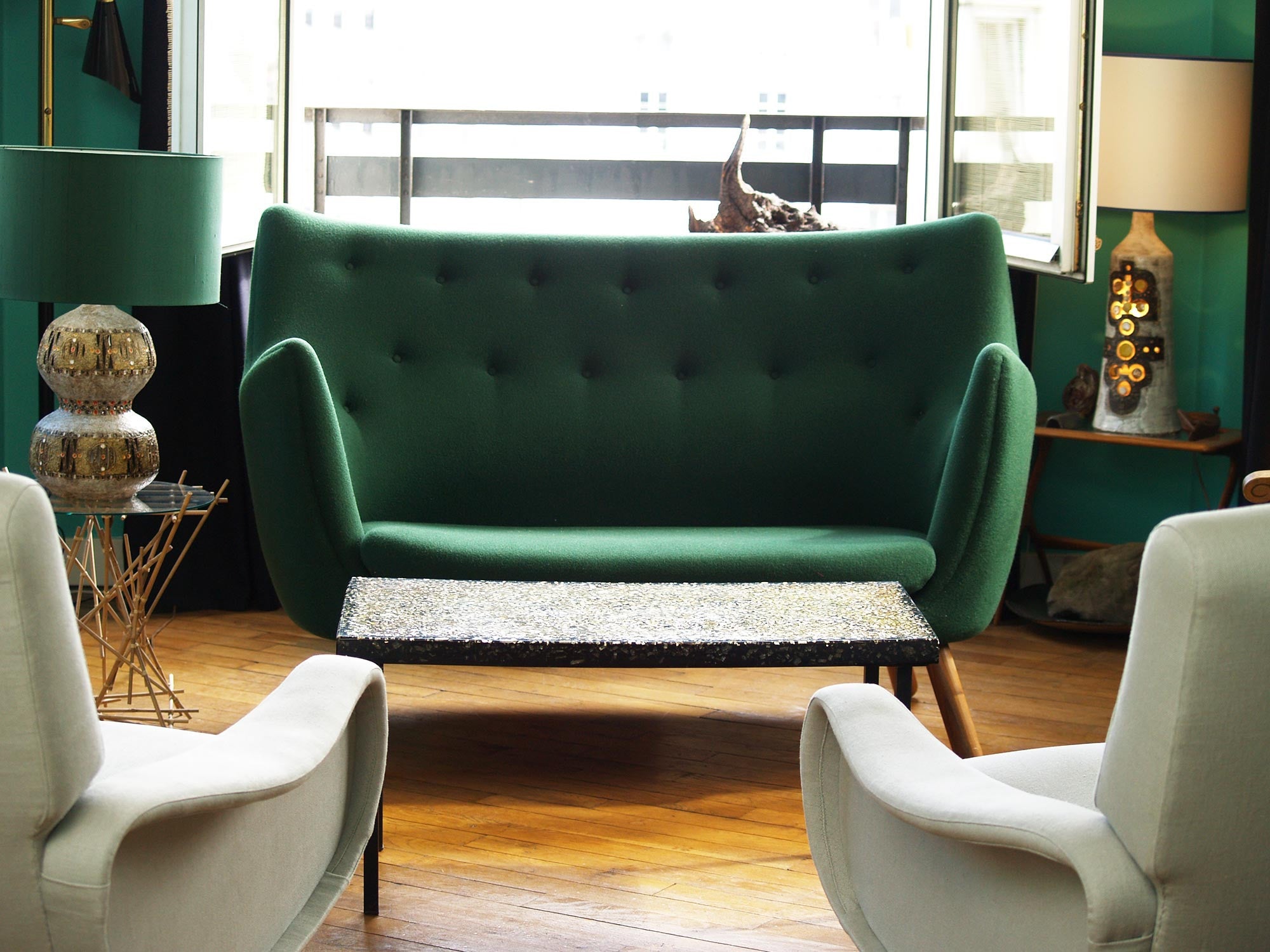 Table basse en résine de Pierre Giraudon, France (vers 1970)..Fractal Resin coffee table by Pierre Giraudon, France (circa 1970)