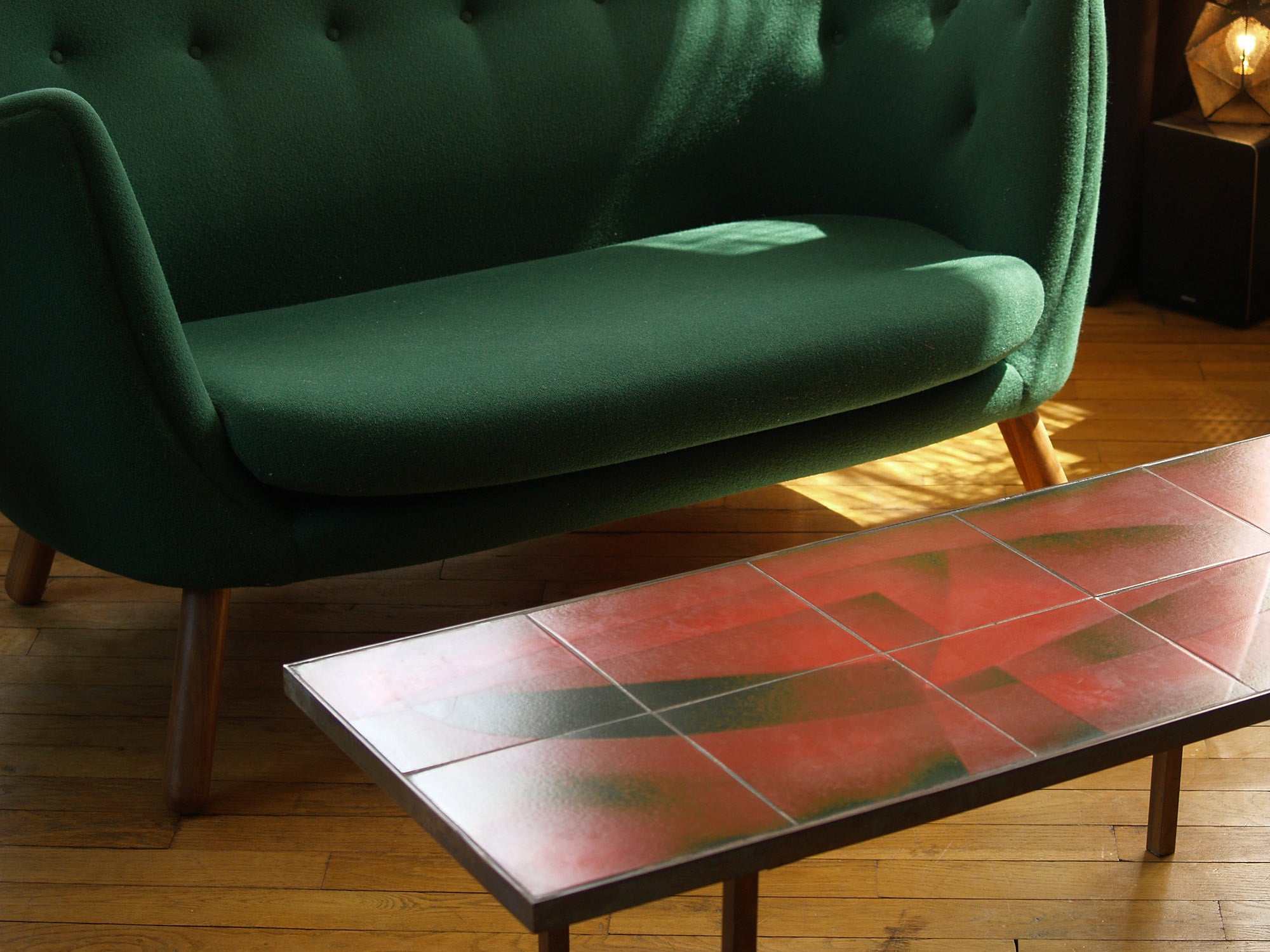 Table basse de Jacques Lignier, France (Vers 1960)..Abstract ceramics Coffee table by Jacques Lignier, France (circa 1960)