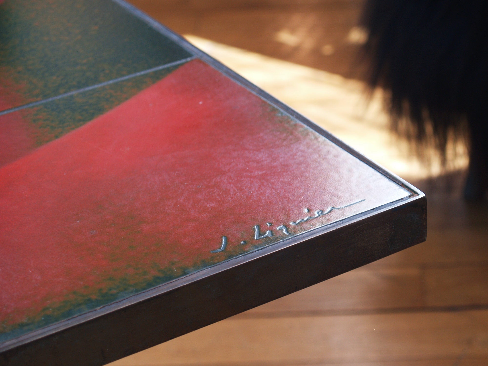 Table basse de Jacques Lignier, France (Vers 1960)..Abstract ceramics Coffee table by Jacques Lignier, France (circa 1960)