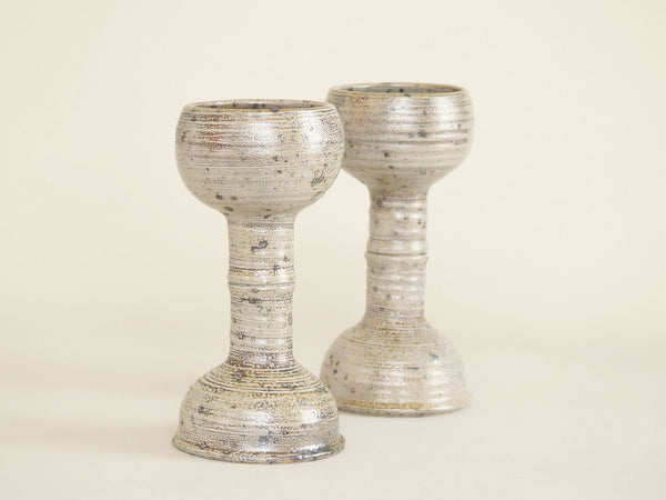 Sculpturale paire de torchères de Gustave Tiffoche, France (vers 1965)..Huge candle holders set by Gustave Tiffoche, France (circa 1965)