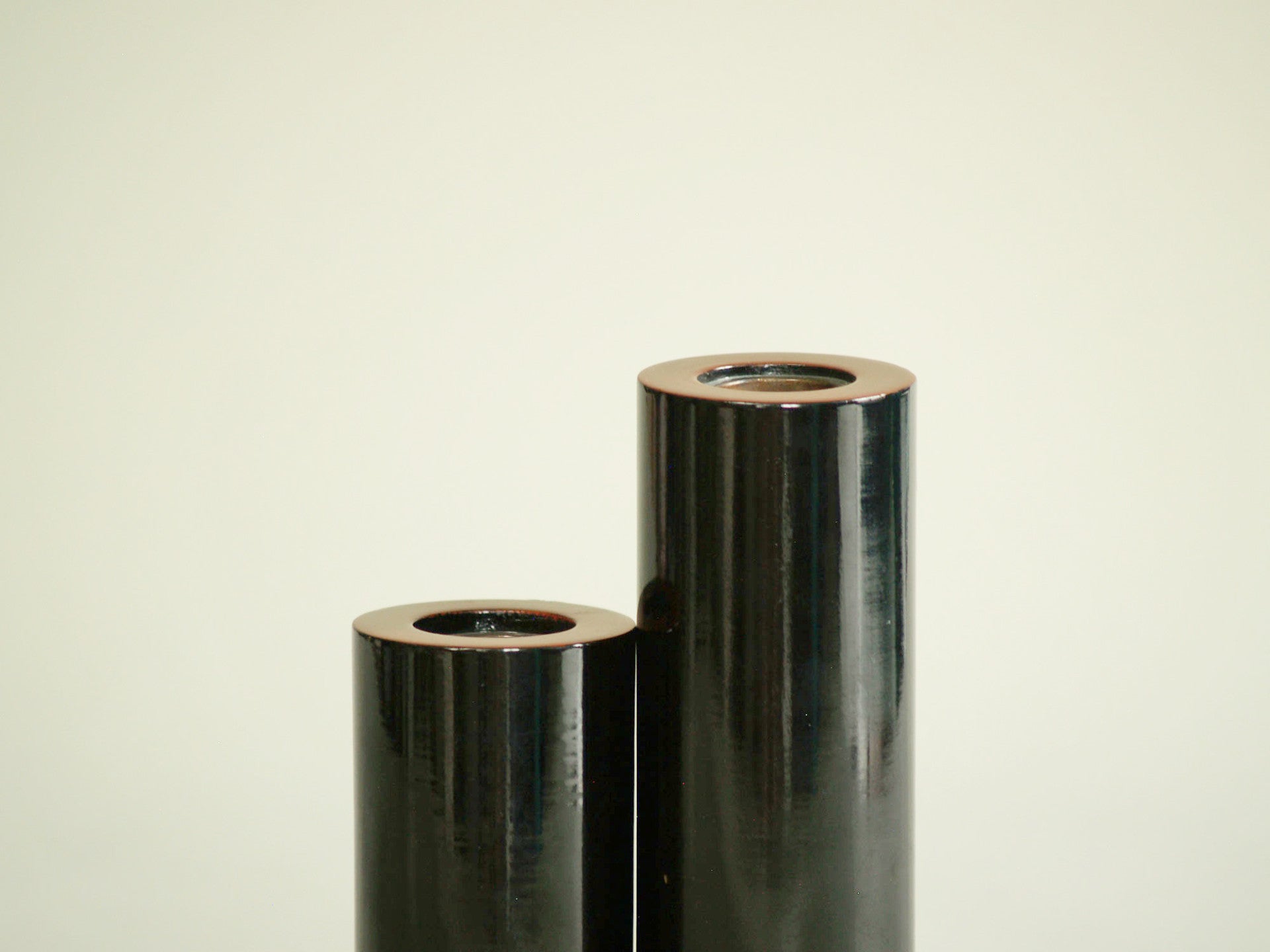 Vase double en laque Atelier Zohiko, Japon (vers 1960)..Urushi lacquered double vase Zohiko workshop, Japan (circa 1960)